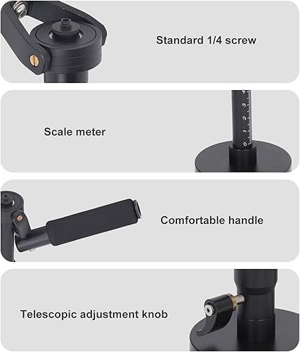 Miniatura 4 de Estabilizador de cardán para cámara, estabilizador de video de 3 ejes para cámaras ligeras sin espejo, puerto de tornillo de 14, estabilizador de