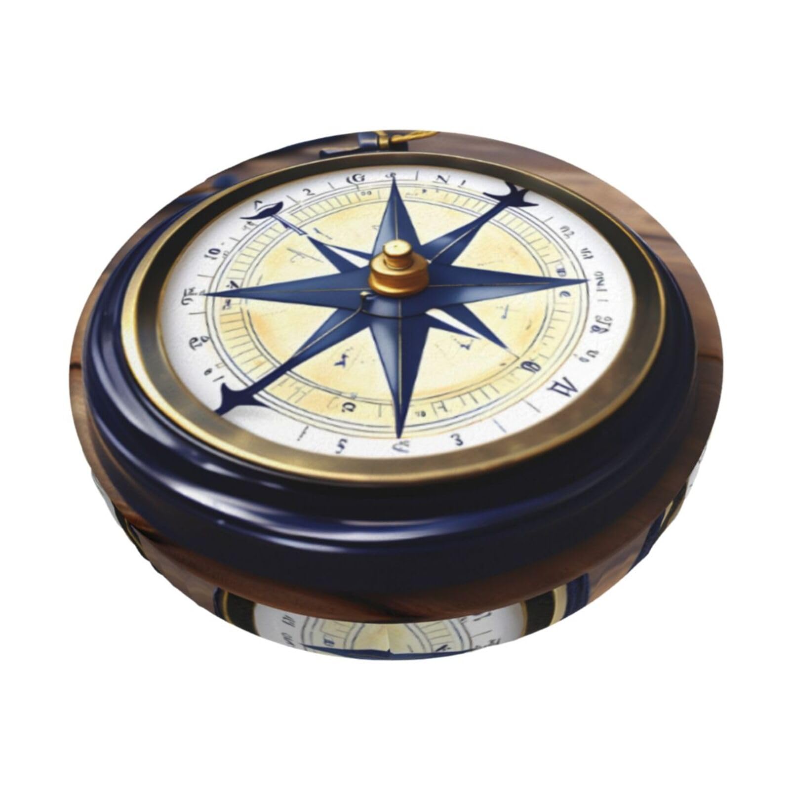 PUYhgb Sail Boat Nautical Compass Print Round Bar Chair Cushion Cover, Home Decorative Seat Cover For Home Kitchen Dining