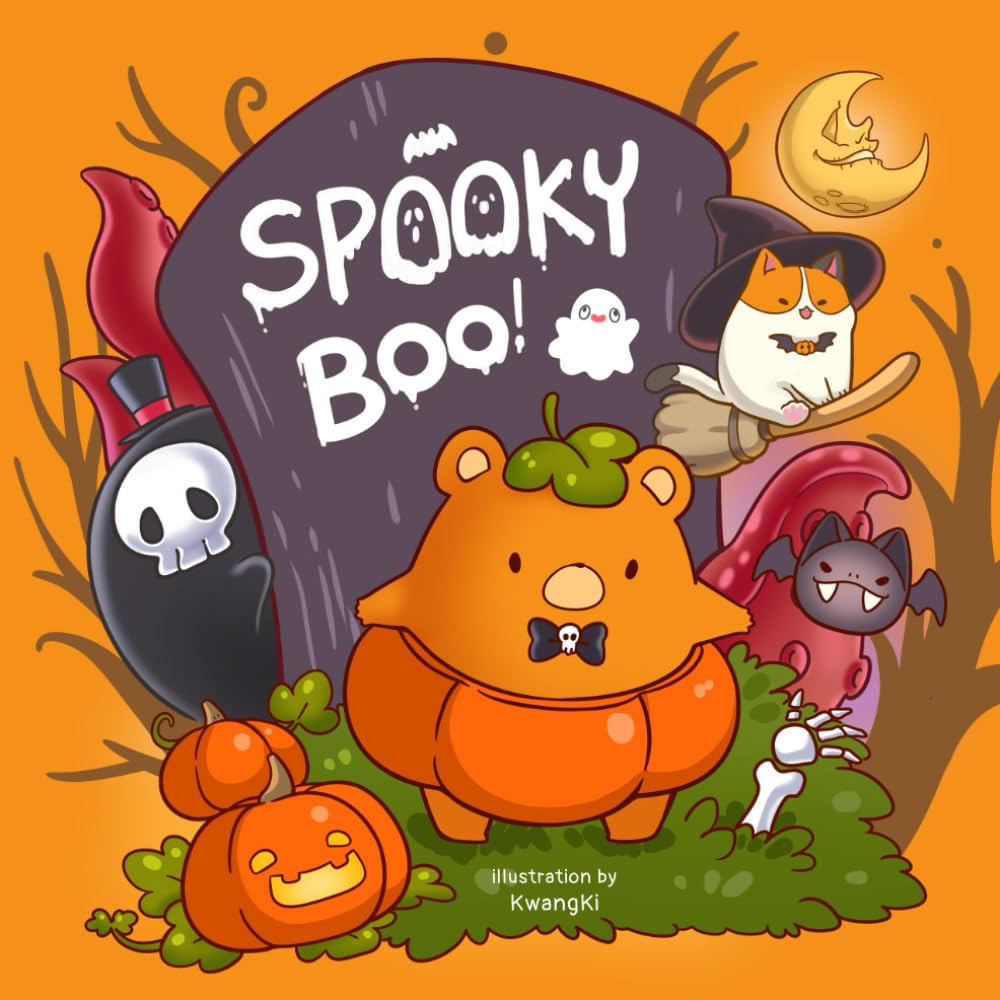 SPOOKY BOO! Coloring Book: Cute and Easy Halloween Coloring | Stress Relief | Fun Coloring for Teens and Adults (Cute and Easy to Color)