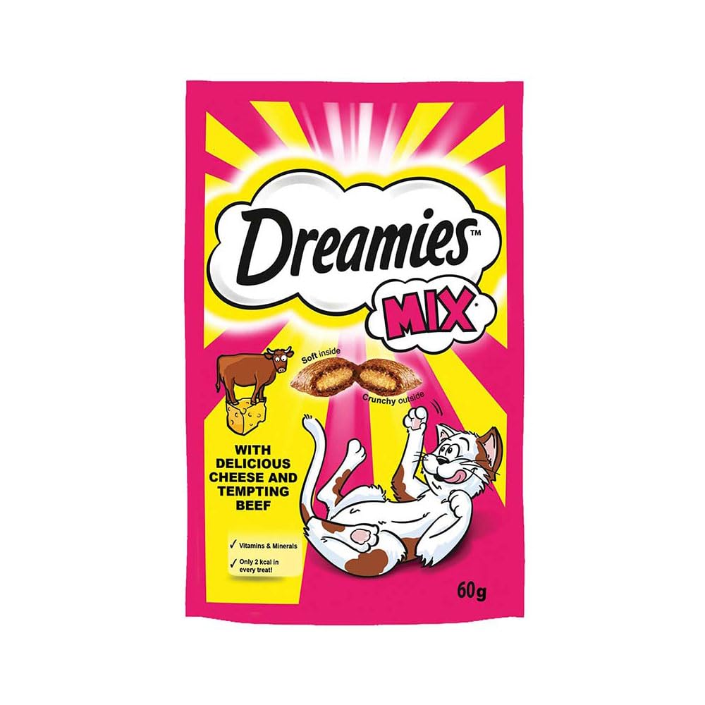 Dreamies Kuru Kedi Ödül Maması, Sığırlı ve Peynirli, 60 G