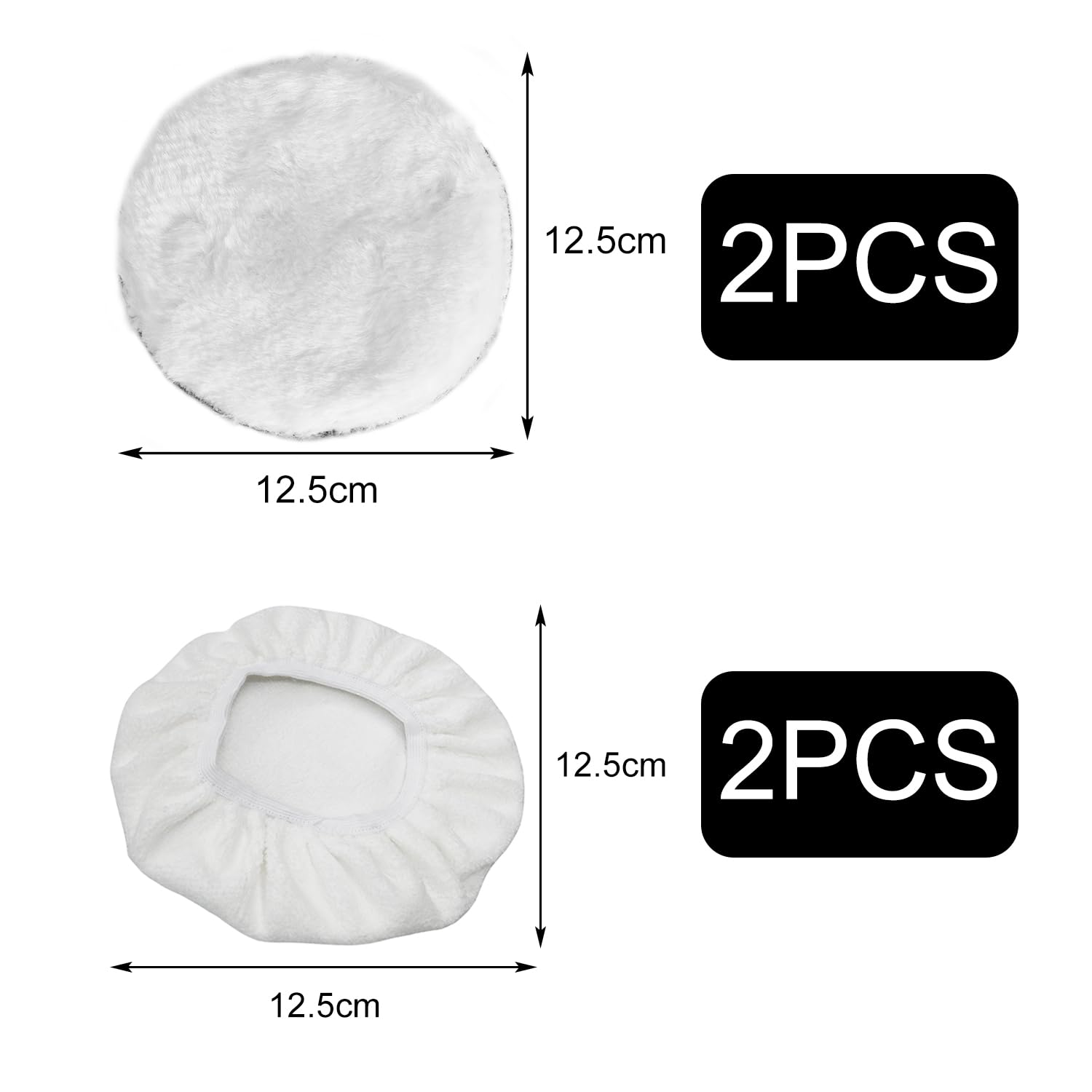 125mm Almohadilla de Pulido de Lana, Fundas de Pulido para Capó de Coche Microfibra Dlmohadilla de Pulido de Lana para el Coche Encerado Lijado