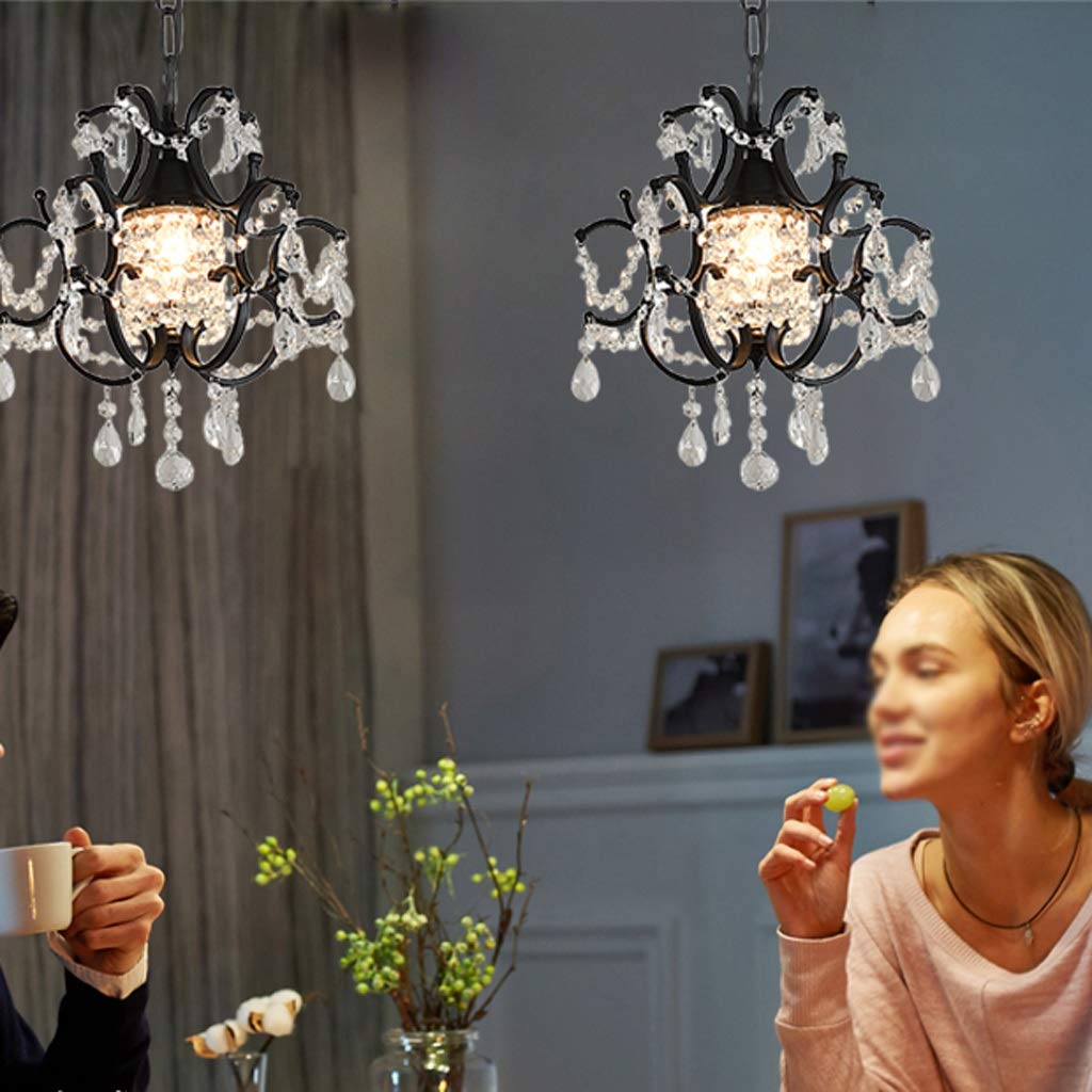 LEOSHI Lámpara de araña Moderna con Brillo de Cristal, lámpara de Metal, lámpara de Techo Colgante de Cristal para Estudio de Dormitorio Made in China