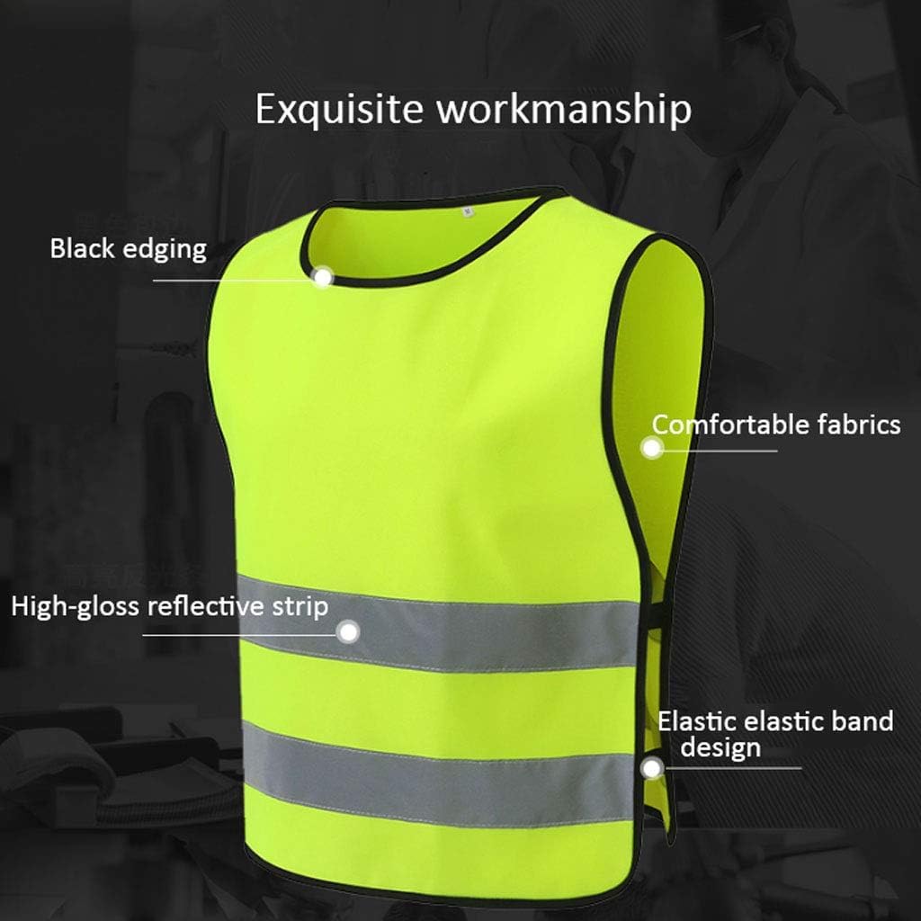 hi vis chaleco reflectante de alta visibilidad, Chaleco de seguridad Traje reflectante Chaleco de seguridad elástico ajustable Chalecos de seguridad reflectantes portátiles de alta