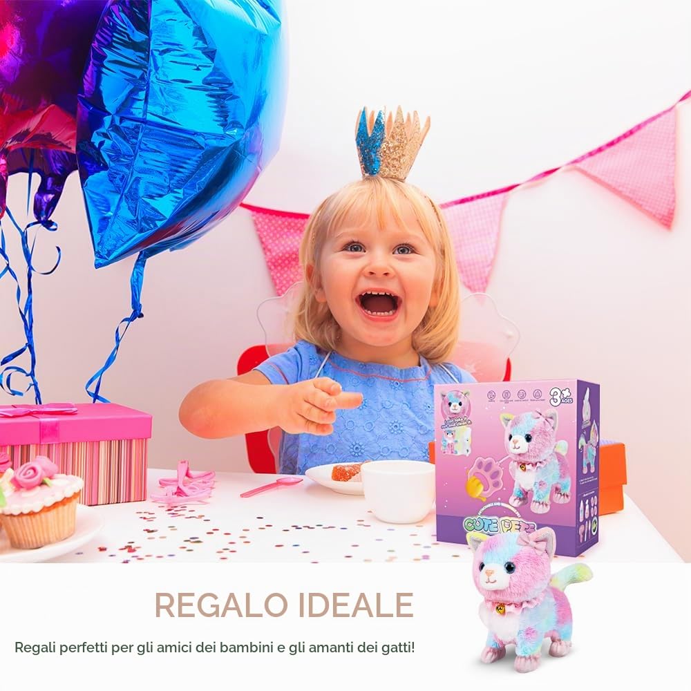 Peluche Interattivo Cane, Elettronico Cane Giocattolo, Peluche Interattivi Animali Domestici per Ragazze di 3 Ann/ragazzo (Colore)