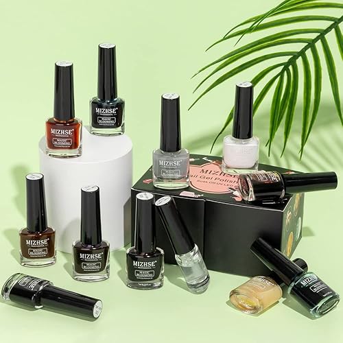 Miniatura 6 de MIZHSE 12 PCS Esmaltes de Uñas de Mármol, Gel Floreciente Tinta de Mármol para Uñas Dorado Azul Morado Tinta de Uñas Acuarela Gel Mágico Floreciente