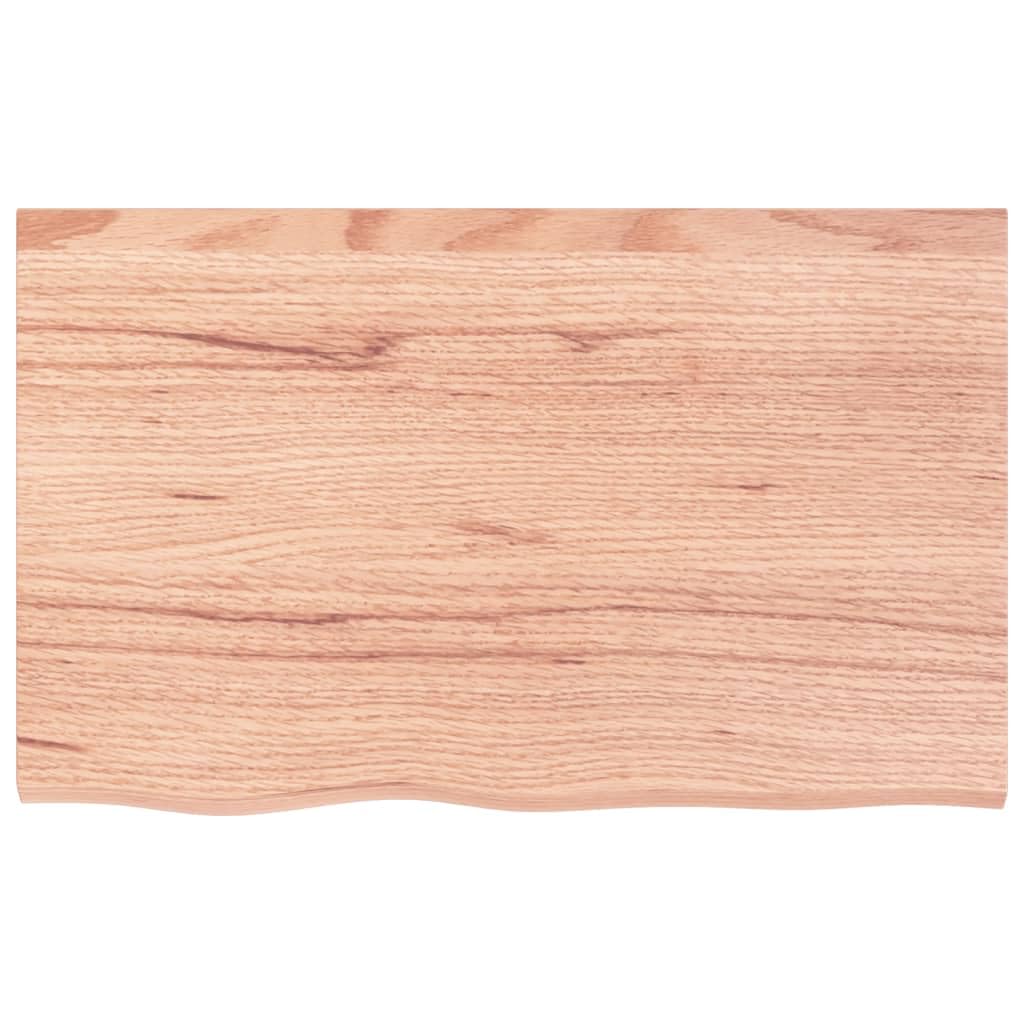 Moderno lavabo flotante para baño, 80 x 50 cm, roble macizo con soporte de acero, diseño elegante para baño y cocina y solución de muebles resistentes