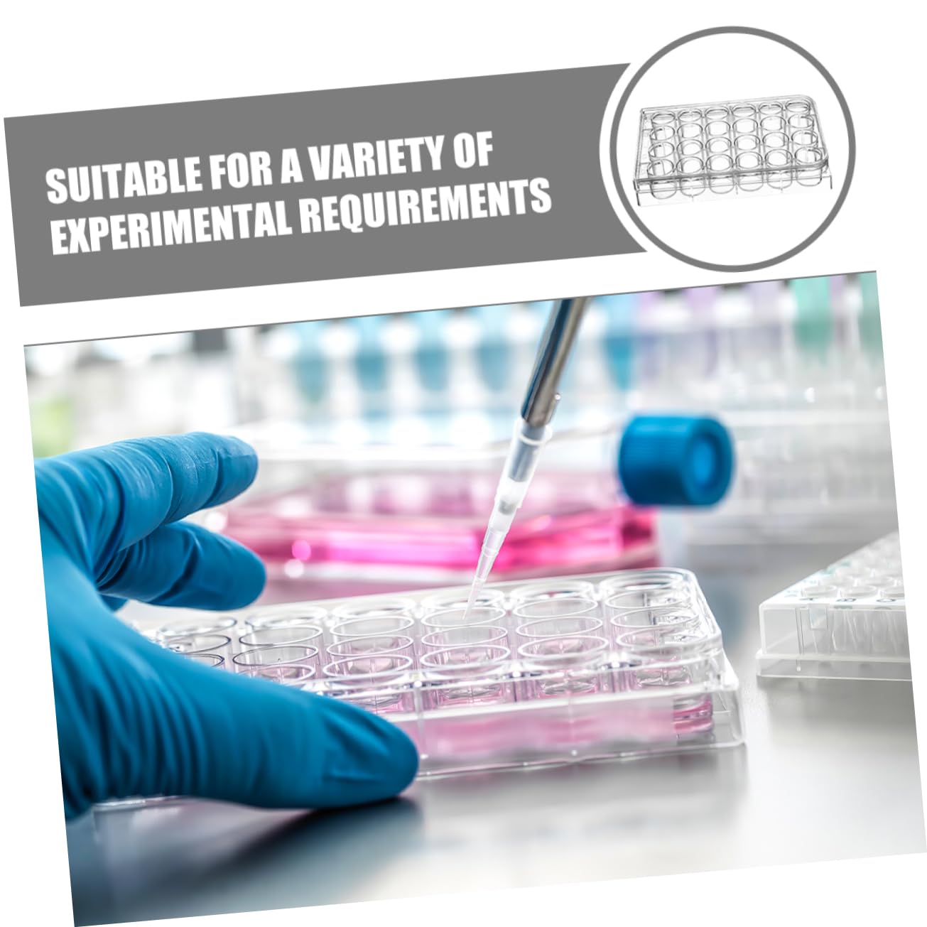 SOLUSTRE 10pezzi Piastra Per Coltura Cellulare Per Laboratorio Progettata Per Analisi Campioni e Operazioni Rapide Con Design Versatile e Risparmio Di Spazio