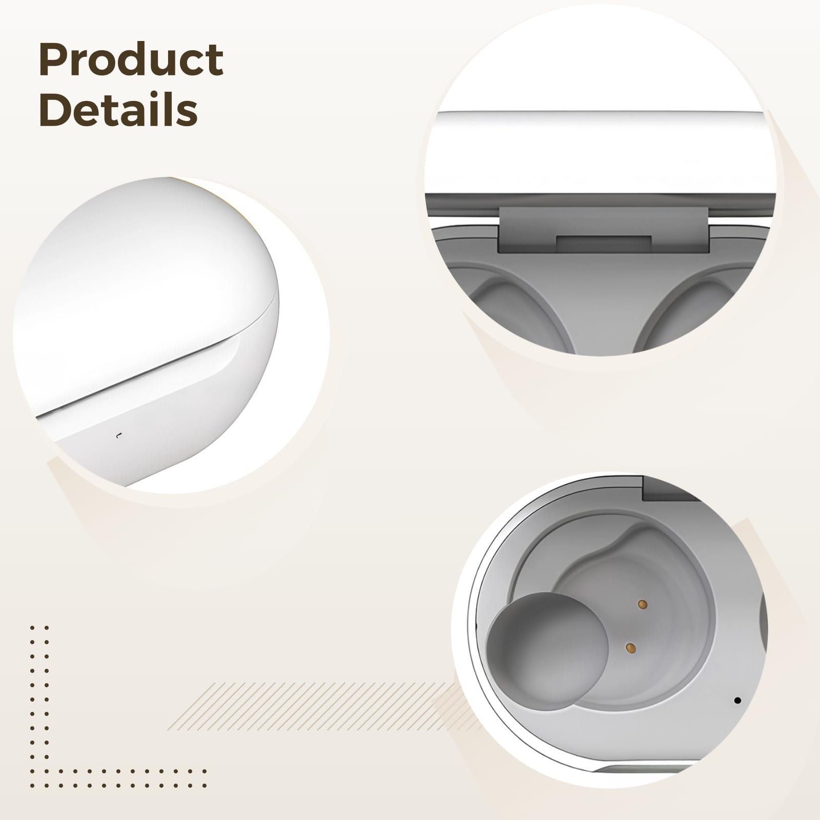 Custodia di ricarica per Samsung Galaxy Buds, scatola di ricarica wireless con cavo USB-C, compatibile con Galaxy Buds SM-R170/R175, batteria da 430 mAh, portatile, design leggero