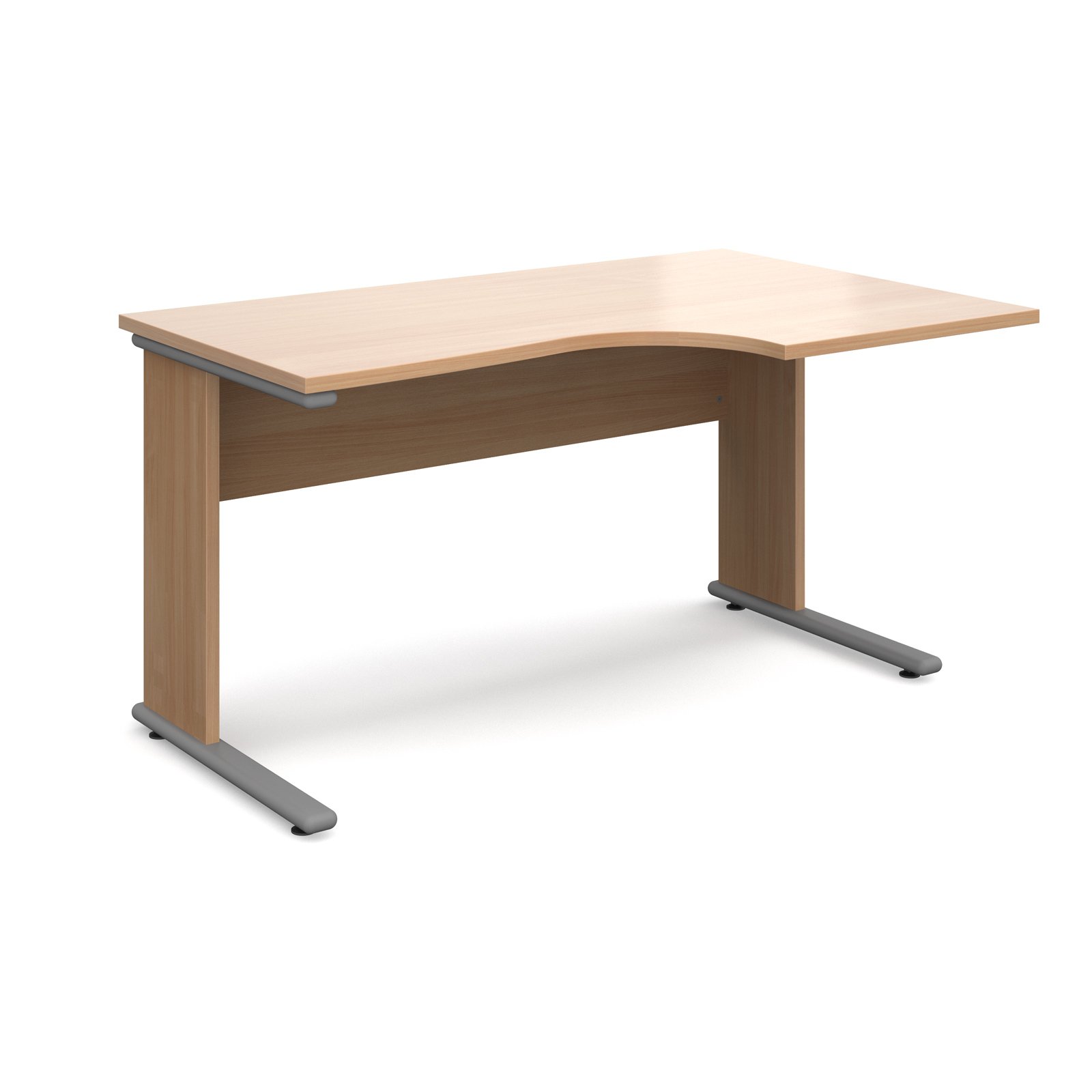Office Elephant OE05-UB1380RB Urban right hand ergonomic desk in in beech