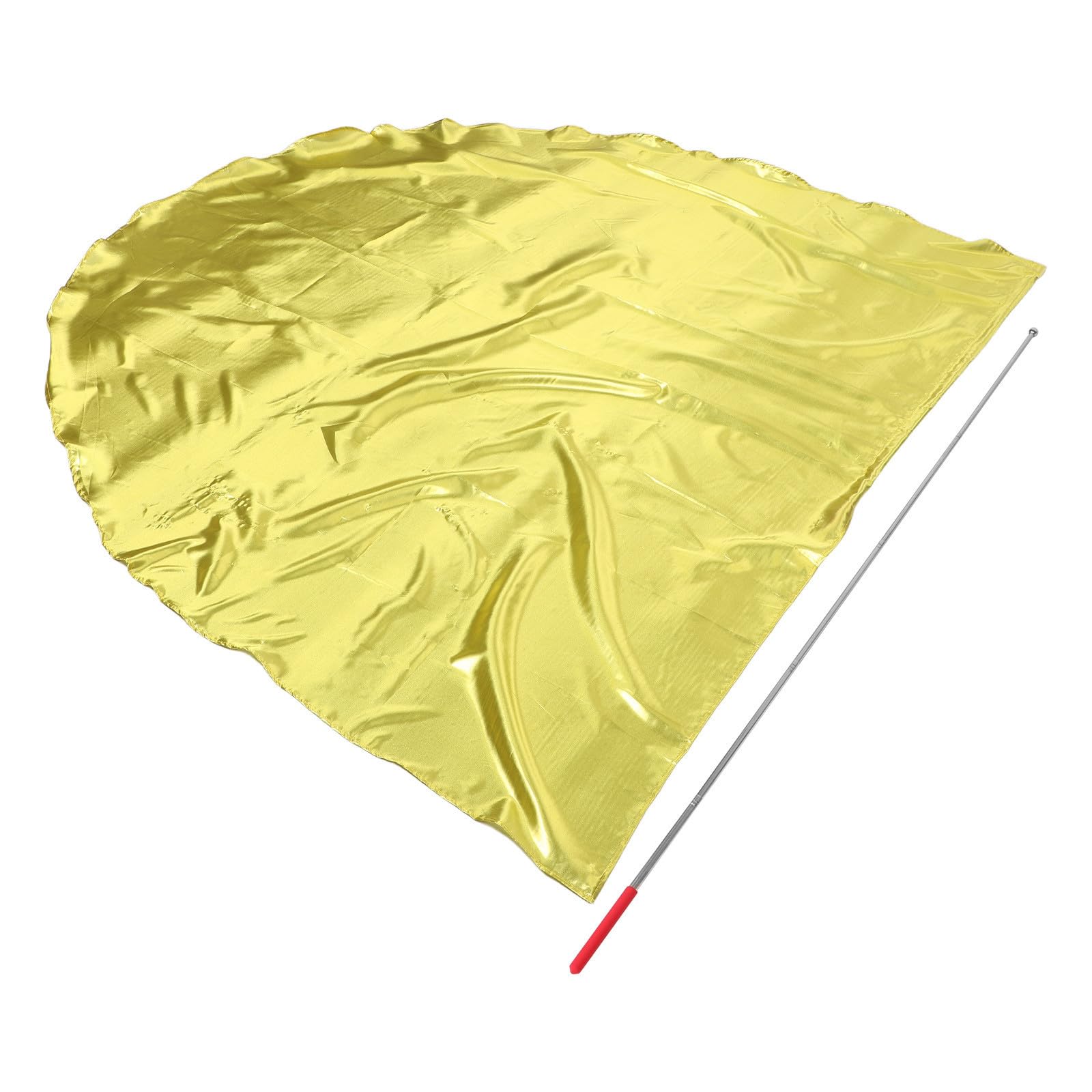 Drapeau en demi-cercle jaune GALPADA pour performance de danse et ouverture sportive