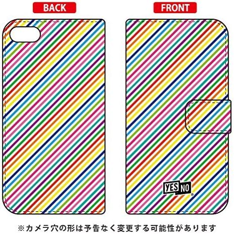 YESNO Notebook-Type Smart Phone case Rainbow Stripe White/for iPod Touch (6th Generation) ATC6TH-IJTC-401-N300