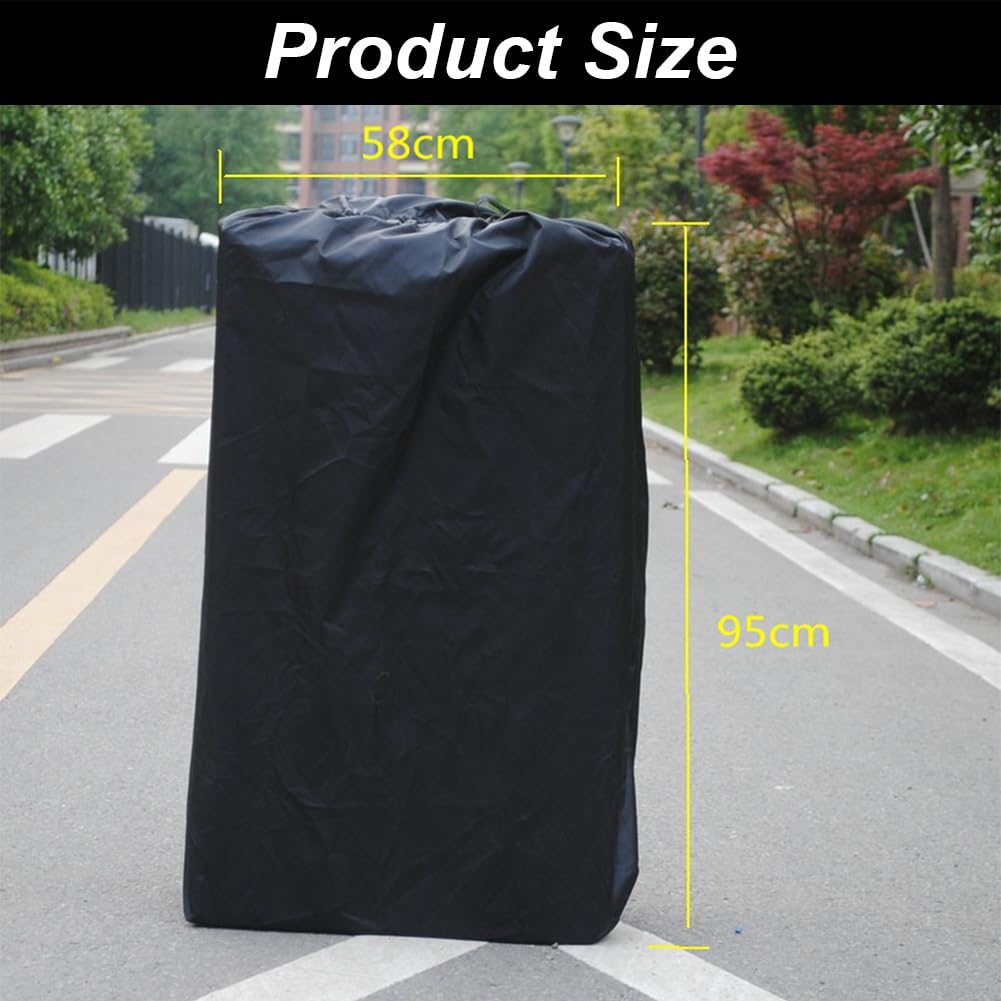Bolsa Carro Bebe,Universal Bolsa de Transporte Cochecito Bebé Bolsas Impermeable de Viaje para Avión,Bolsas de Viaje para Cochecito,Impermeable Funda Silla Paseo para Coche Infantil, con Correa,Negro — view 2