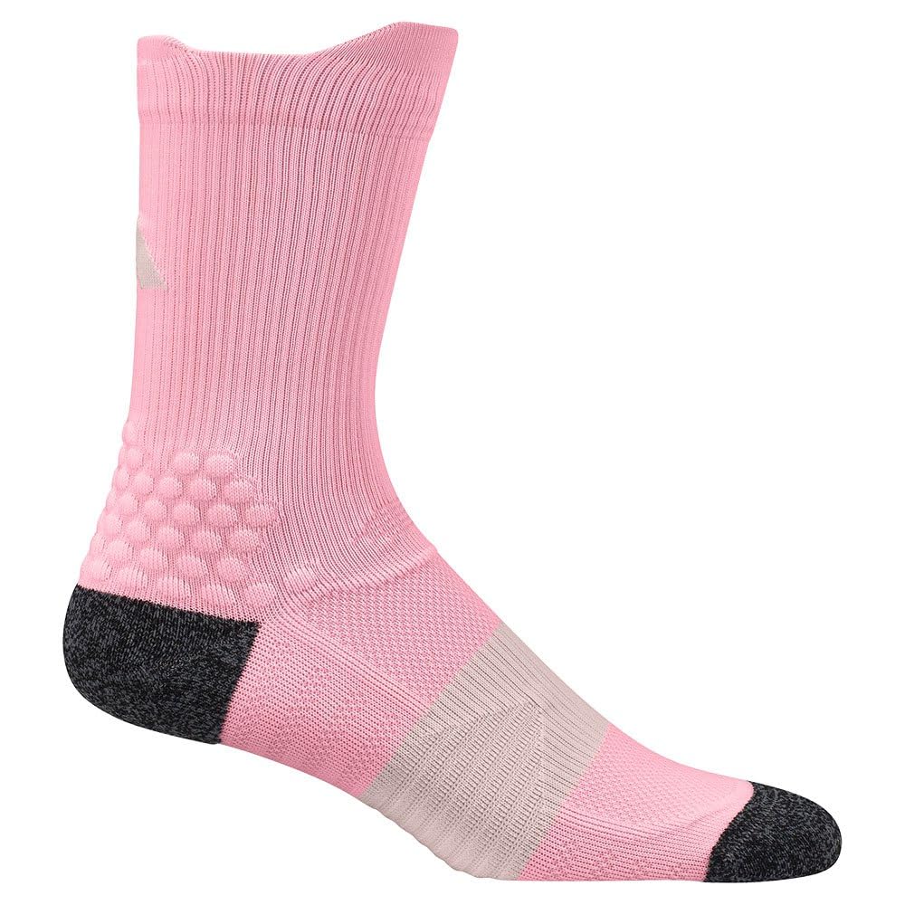 adidas Runningxub23 Sock 1Pp Heat.Rdy Crew, Pink Spark/Sandy Pink, 11-12.5