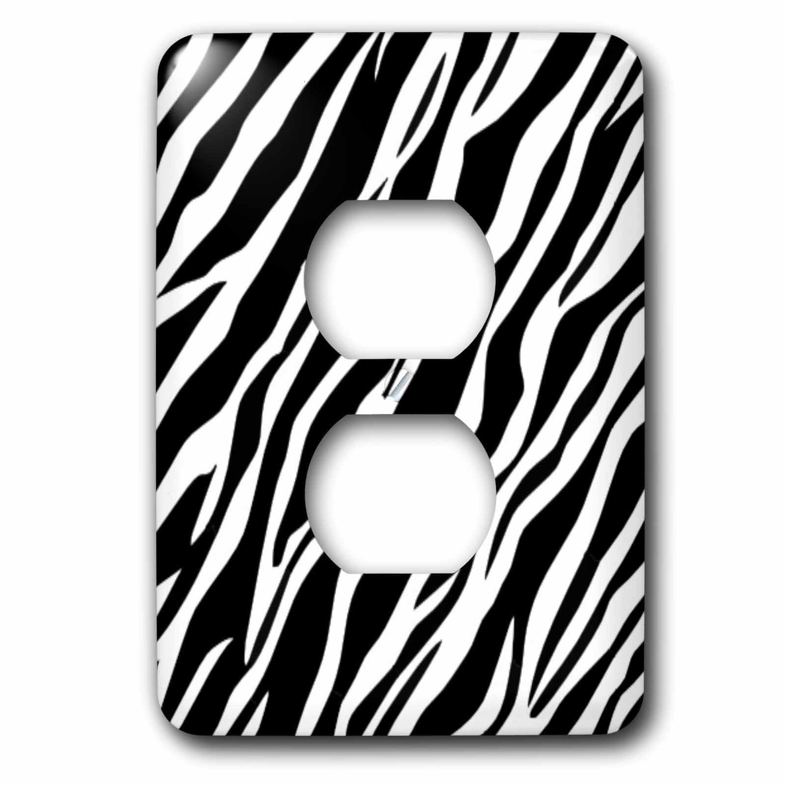 Zebra Animal Prints double prise 3dRose LSP_56302_6 finition d'art