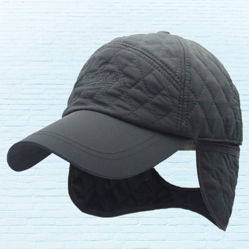 Baseball Hat Cap Dual-use Sun Block Hat Ear Warm Cap for Winter Outdoor Sport Travel Grey