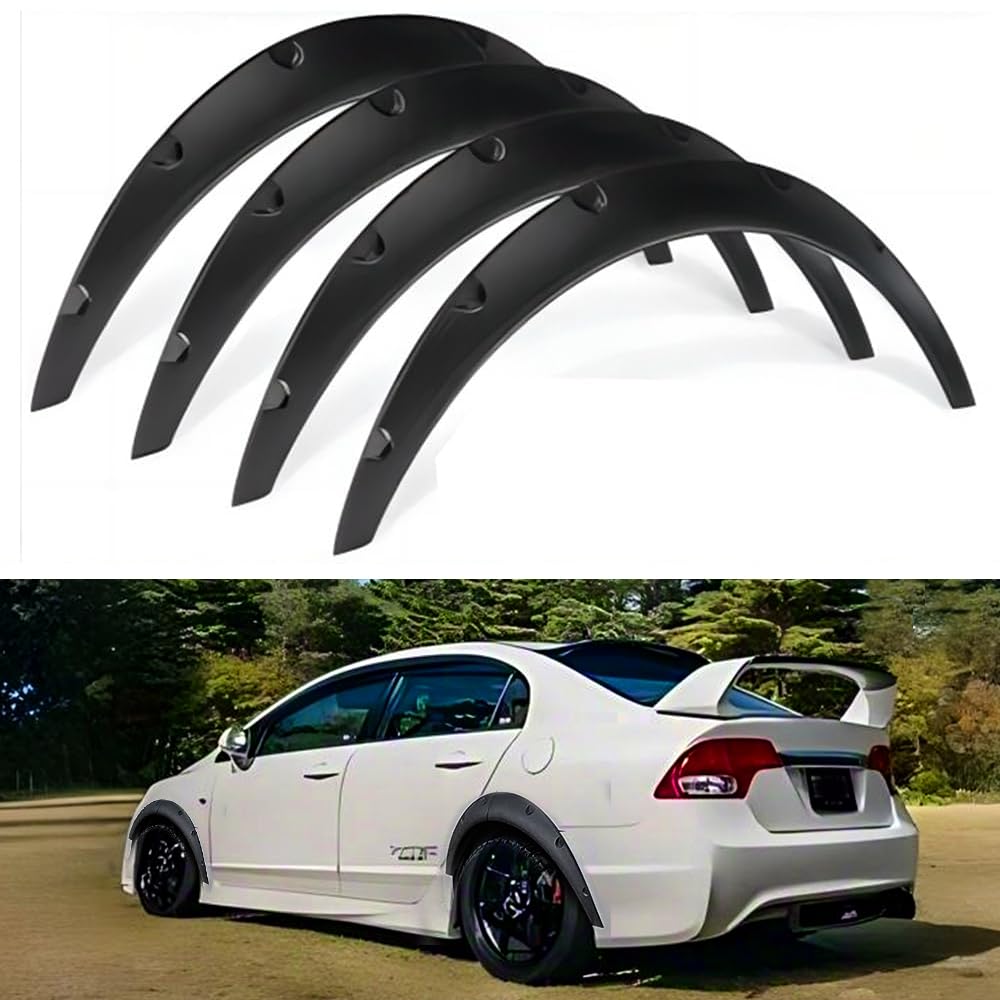 4Pcs 3.5 inch/890mm Universal Flexible Car Fender Flares Extra Wide Body Wheel Arches