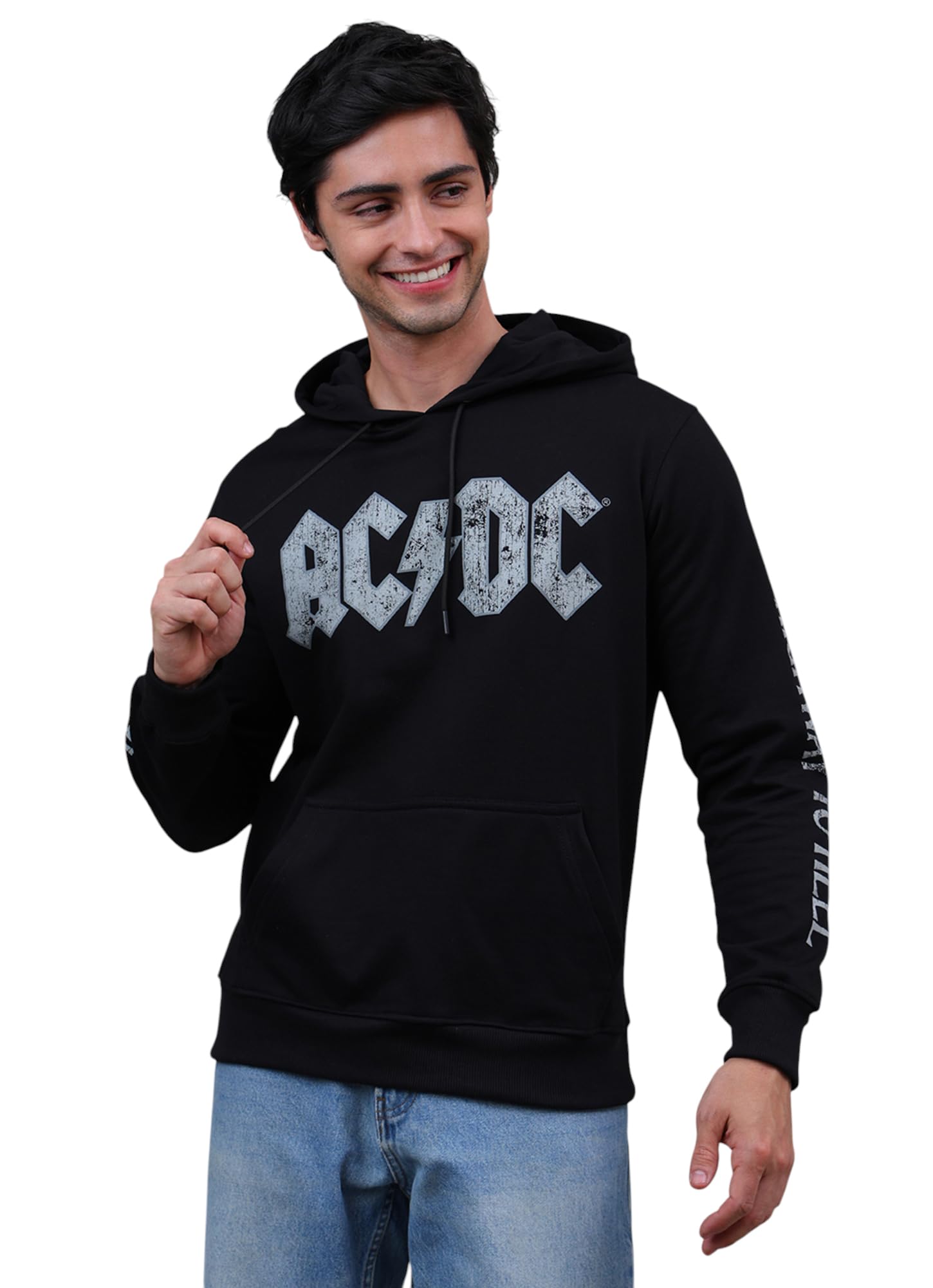 free authority Official AC/DC: Highway to Hell Graphic Printed Regular Fit Black Hoodie for Men-picture-24