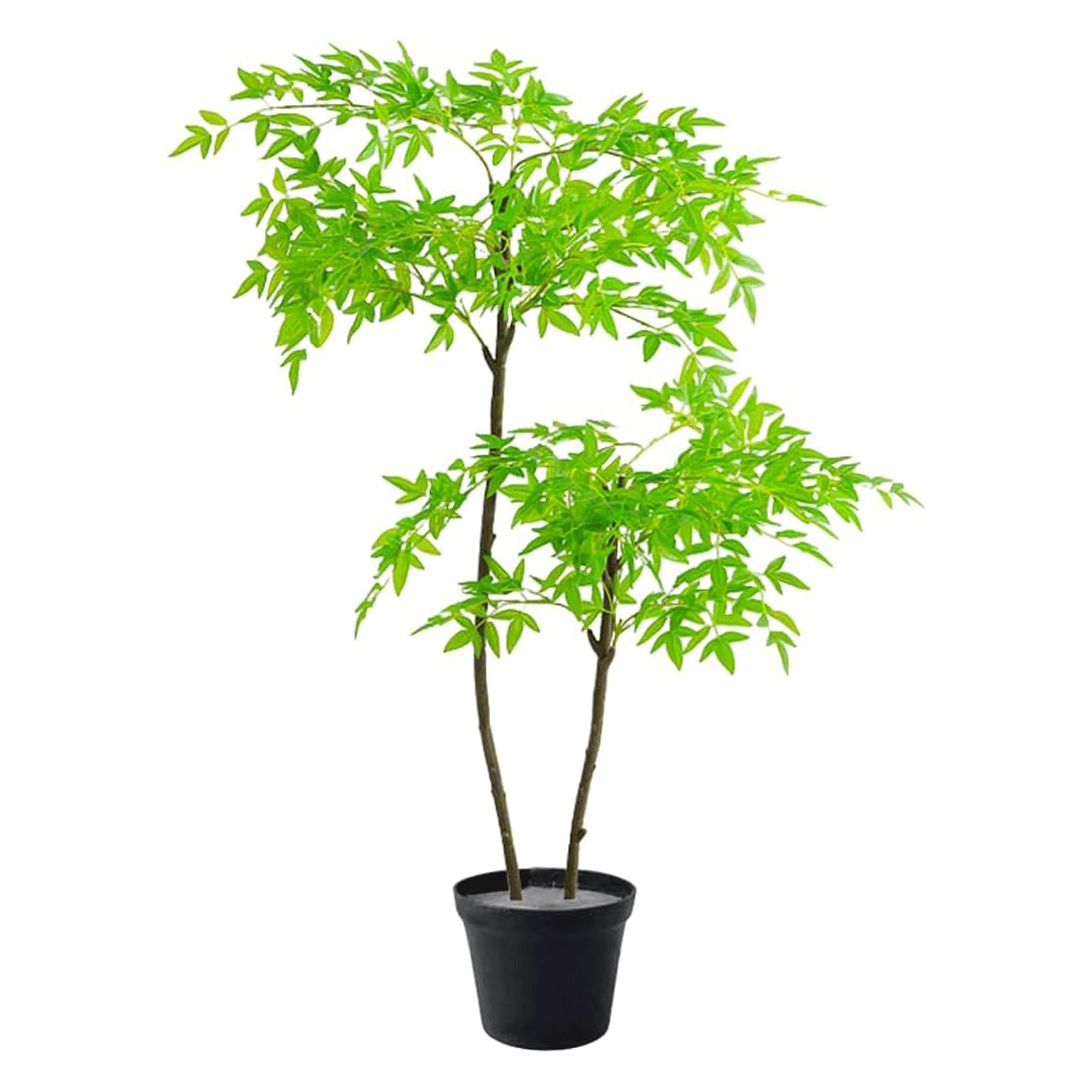 HCZKIUJY 150cm/4.9ft Artificial Plant with Potted Plants Fake Tree Eco-friendly Greening Faux Plant Natural Realistic Artificial Tree