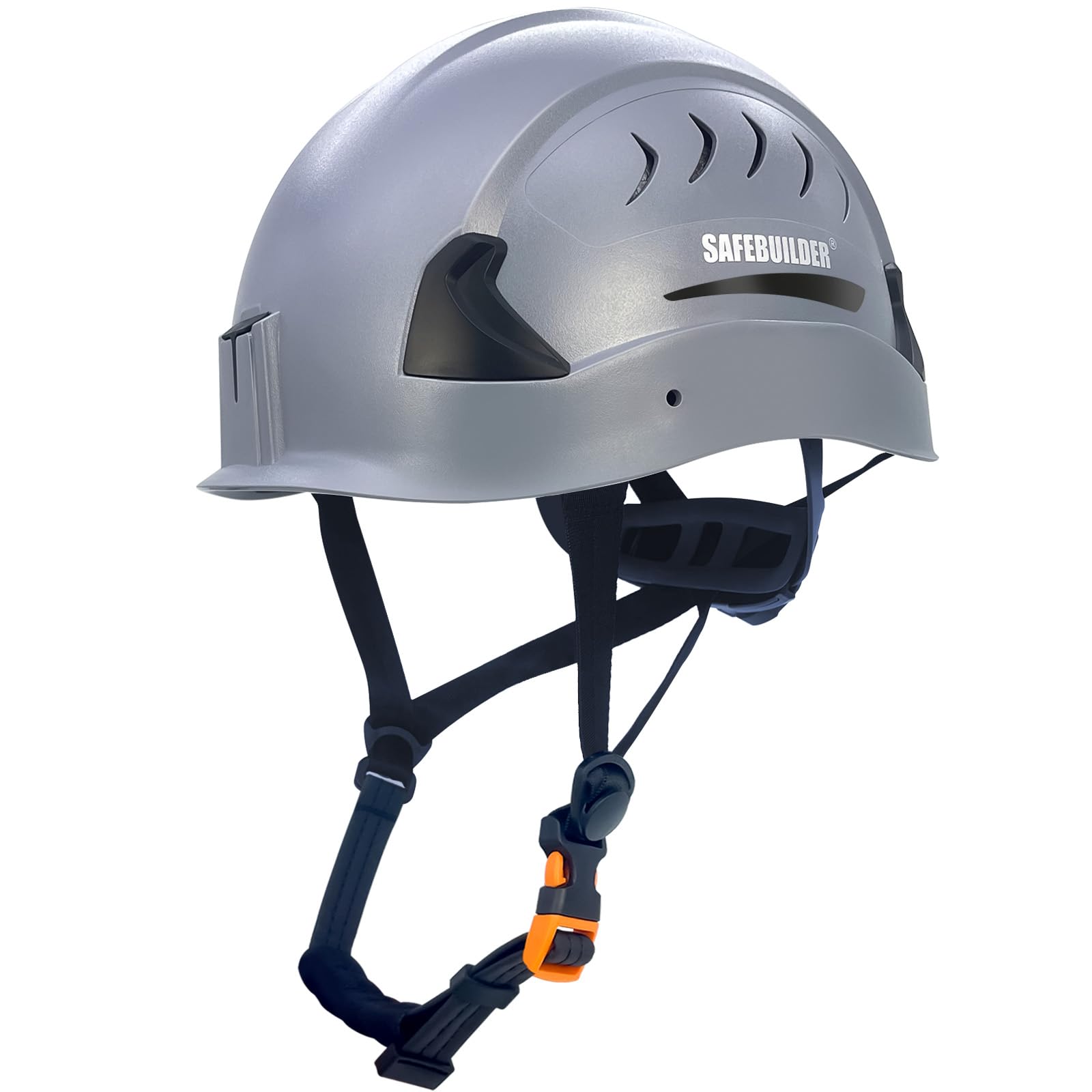 G2C Safety Helmet ANSI Type 2 Class C Hard Hats Vented EPS Liner Lightweight for Construction Work at Height Rescue Industrial OSHA (Grey Type 2-G2C)