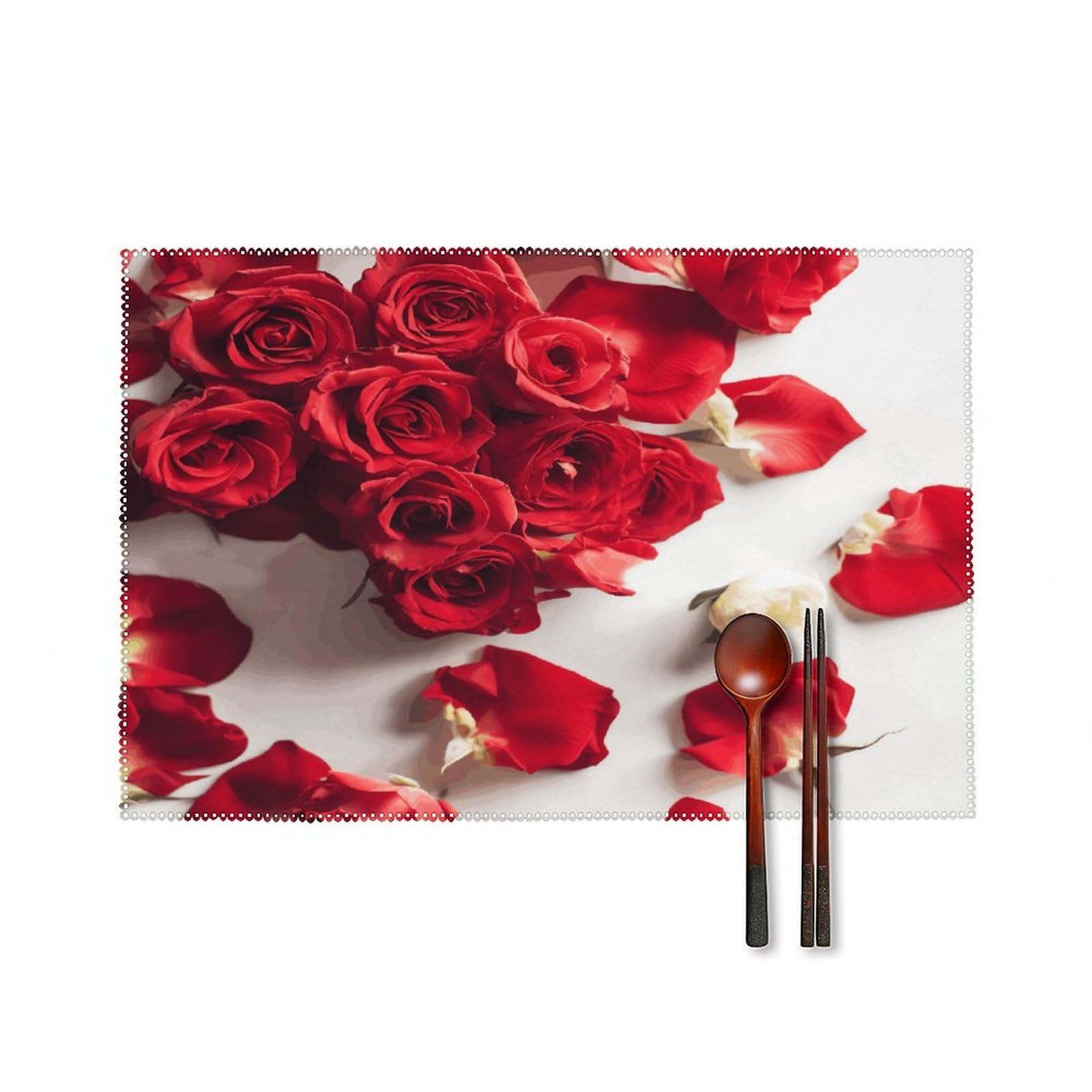 Fodpand Style Flowers On Background Placemats Set Of 4 Place Mats Table Mats