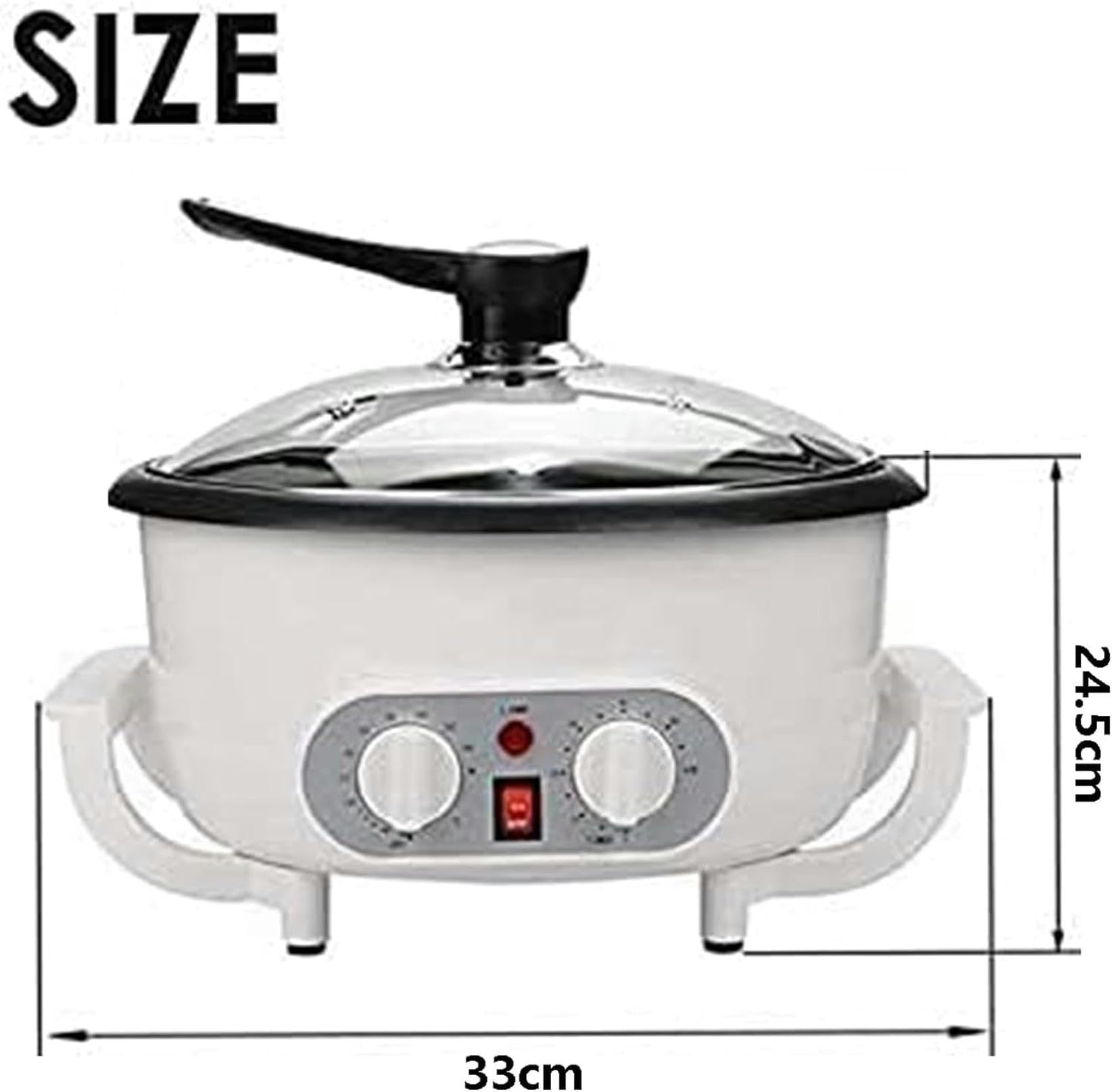 Elektryczny palacz do kawy - pojemność 750g - palnik do kawy ziarnistej - z timerem i regulacją temperatury - ekspres do kawy Bow Stir,