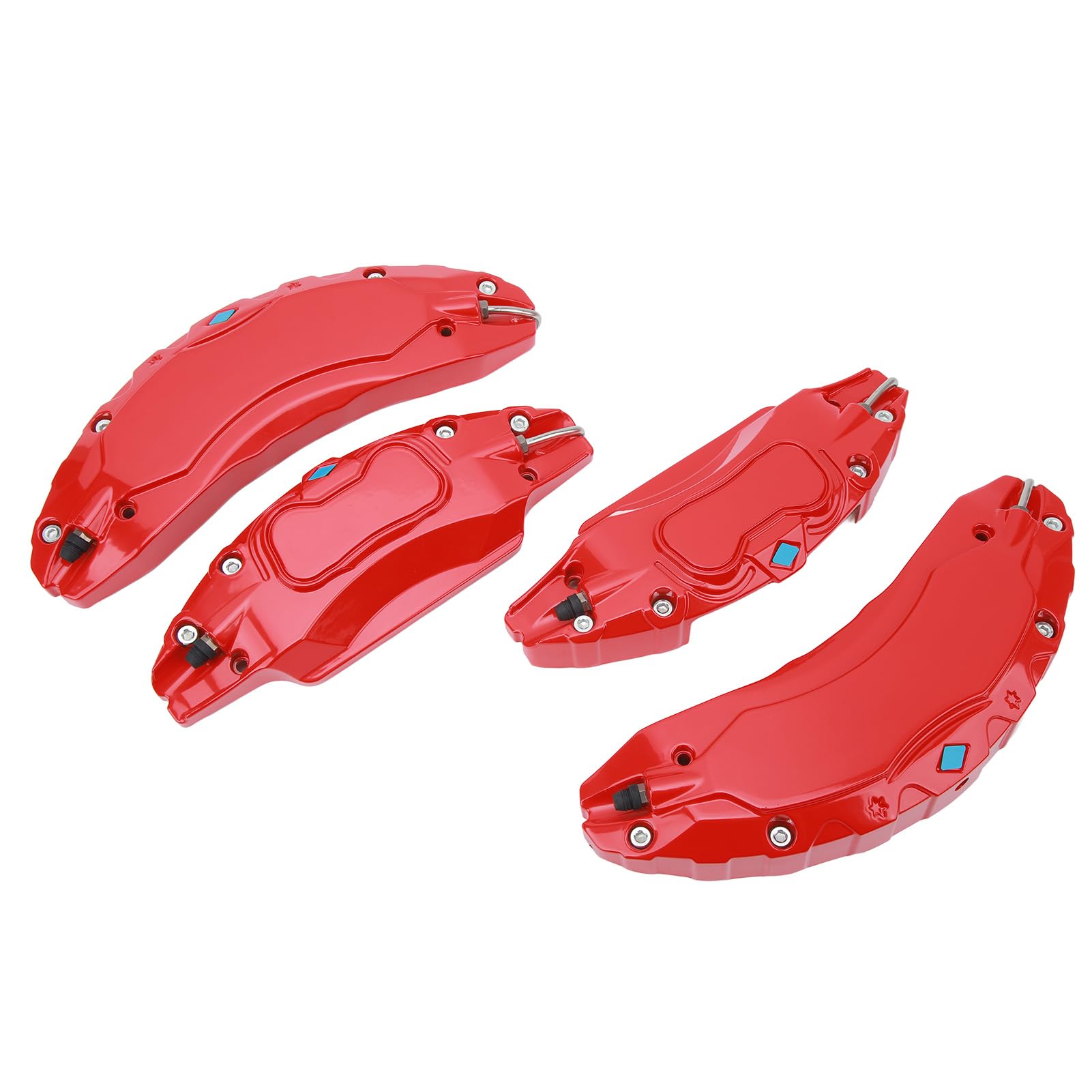 Copertura Pinza Freno Auto, 4 Pezzi Copertura Pinza Freno Auto Sostituzione Protezione Pinza Freno a Disco in Lega di Alluminio per Modello 3 18in 19 in Ruote (Rosso)