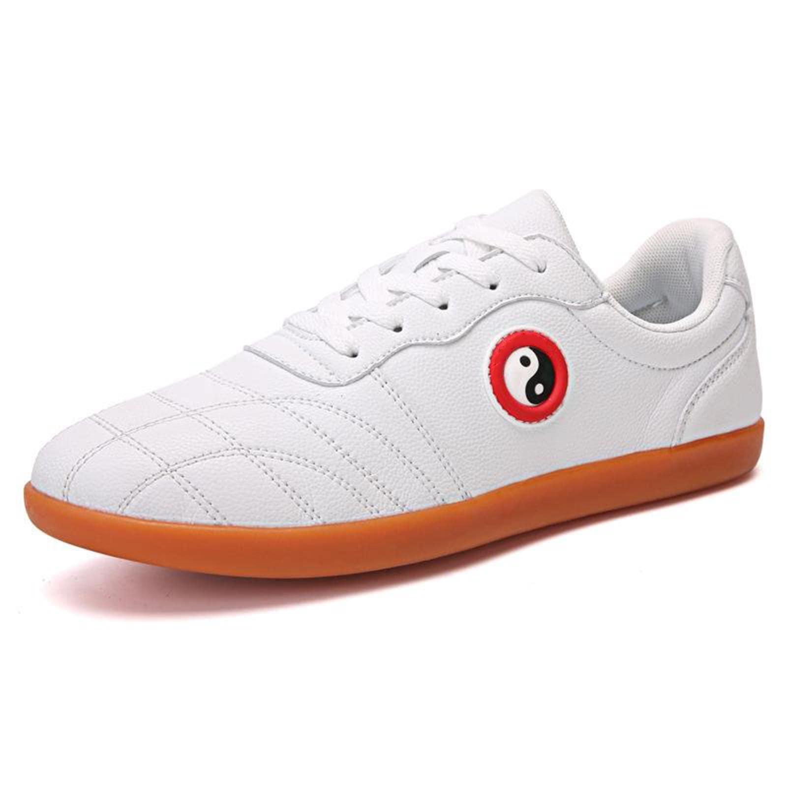 Kung Fu sporty walki Tai Chi buty gumowa podeszwa oddychające lekkie buty do sportów walki mężczyźni kobiety antypoślizgowe trampki, białe-37