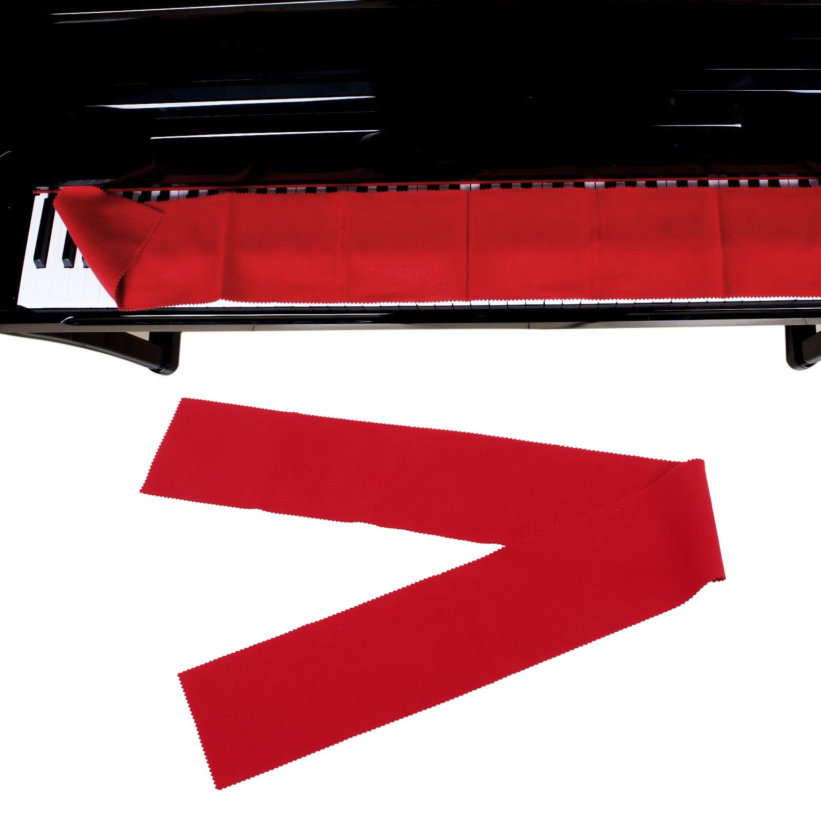 76-88 Toetsen Piano Toetsenbord Cover Zacht Katoen Stofdicht Doek Voor Piano Elektronische Toetsenbord Digitale Piano Toetsen Instrument Accessoires(Rood