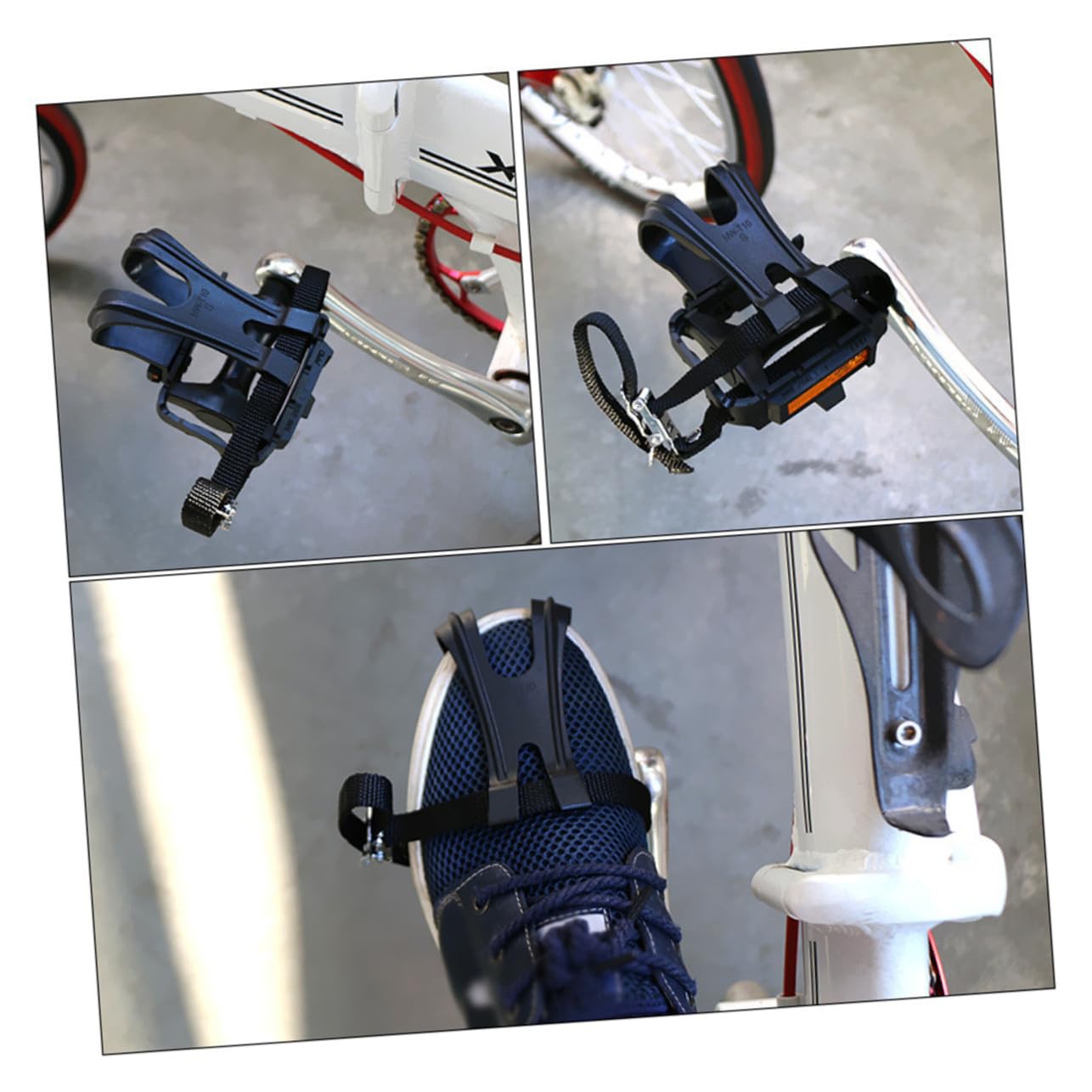 Correas para Pedales de Bicicleta de Nailon y Plástico, 1 Par
