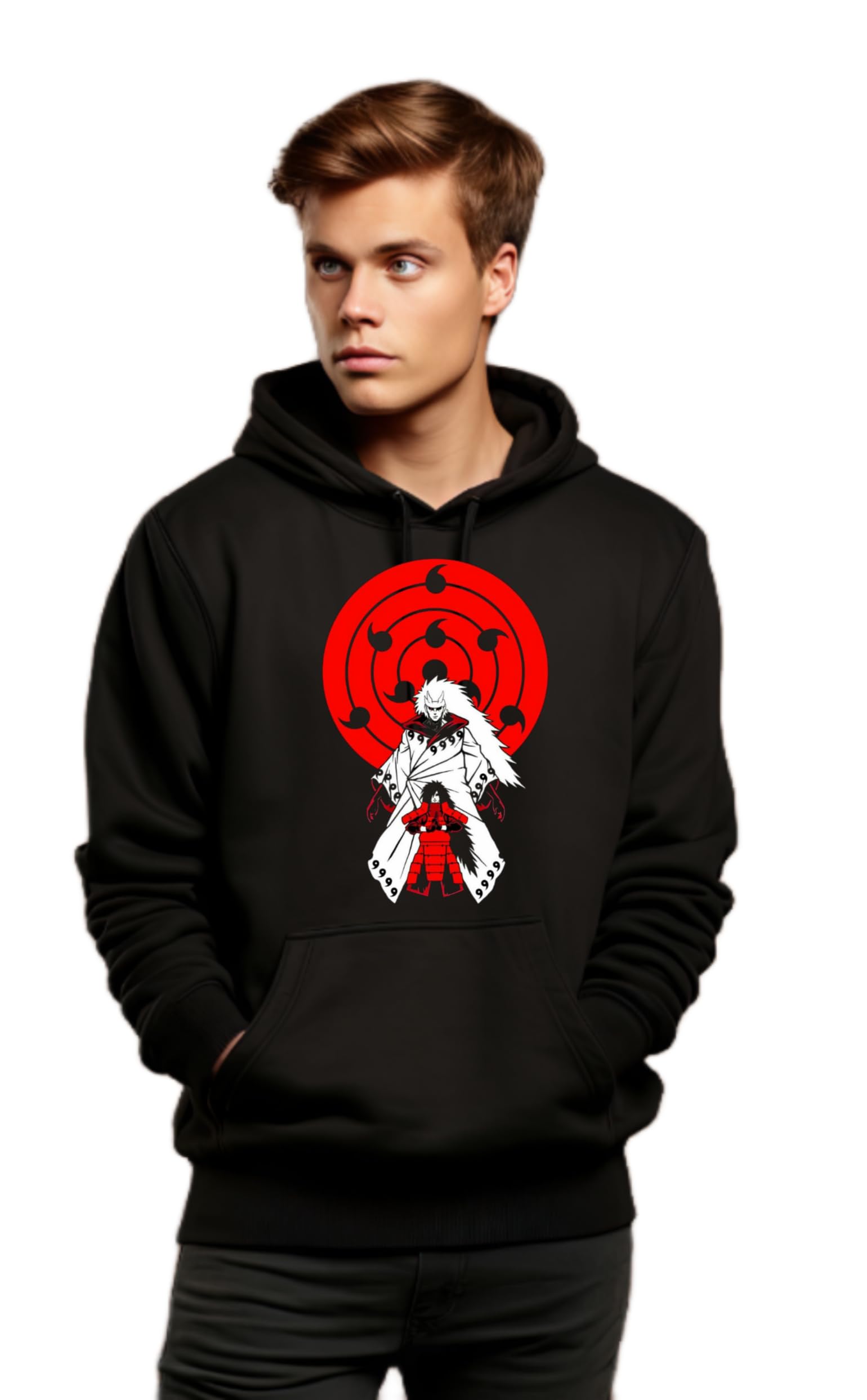 be crazy Anime Printed Hoodie for Men Black Hoodie/Graphic Printed Hoodie/Hoodie for Men-picture-13