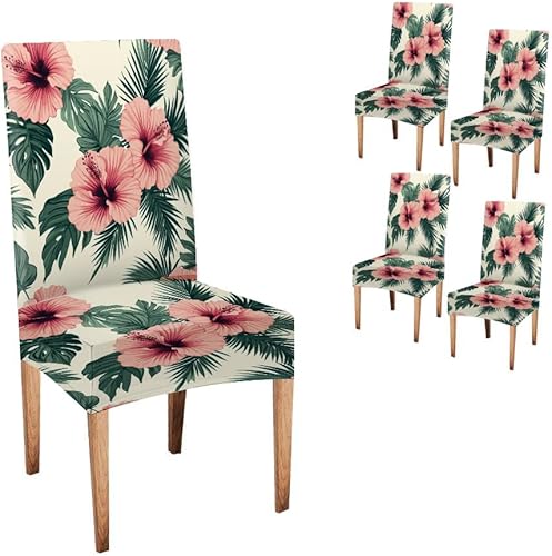 CAPSCEOLL Fundas para Sillas De Comedor 4, Funda elástica para silla de comedor, lavable de elastano, fundas para sillas Parsons de cocina, Fundas