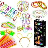 Aofentop Knicklicht Leuchtstab Kind Party Pack - Neon Glow Leucht Knicklichter Kids Leuchtstäbe Set - Party Deko Party Zubehör Kindergeburtstag Mitgebsel
