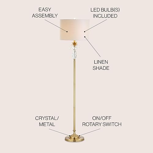 Miniatura 2 de JONATHAN Y JYL2031A Adalyn - Lámpara de pie LED de cristal y metal de 61 pulgadas, contemporánea, transitoria, tradicional, clásica para