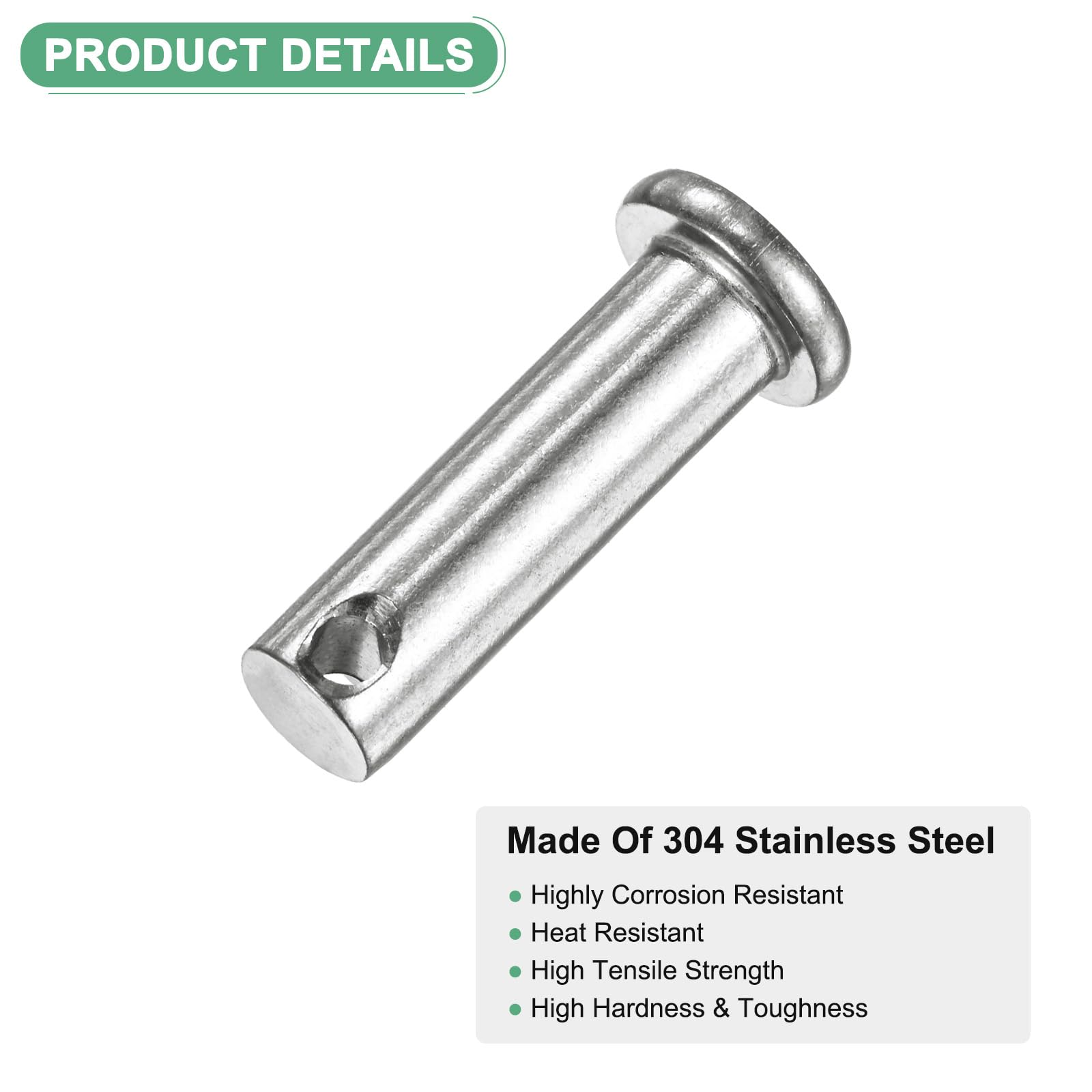 M METERXITY 10-Pack Single Hole Clevis Pins - Image 2