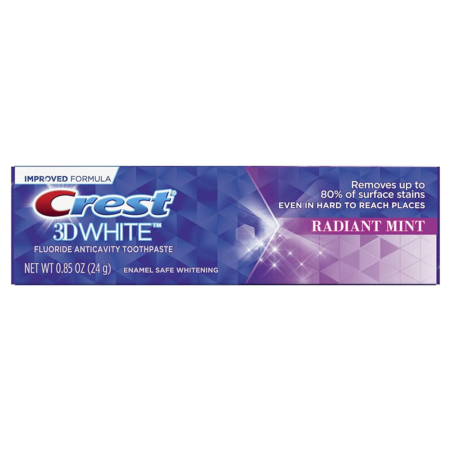 Crest 3D White Vivid Fluoride Anticavity Toothpaste Radiant Mint 0 85 Oz