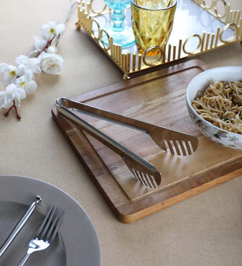 GAFFEL 1 Pc Stainless Steel Spaghetti Tong Salad, Pasta, Macaroni Spaghetti Tong Serving Food Tong - Comb, 21cm, Silver 3