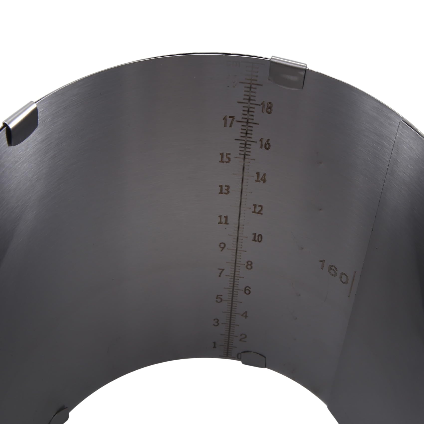 Srutueo Stainless Steel Tart Ring Silver Cake Mol High 20 cm - Stainless Steel Baking Ring Adjustable - High Baking Mould for Easy Preparation