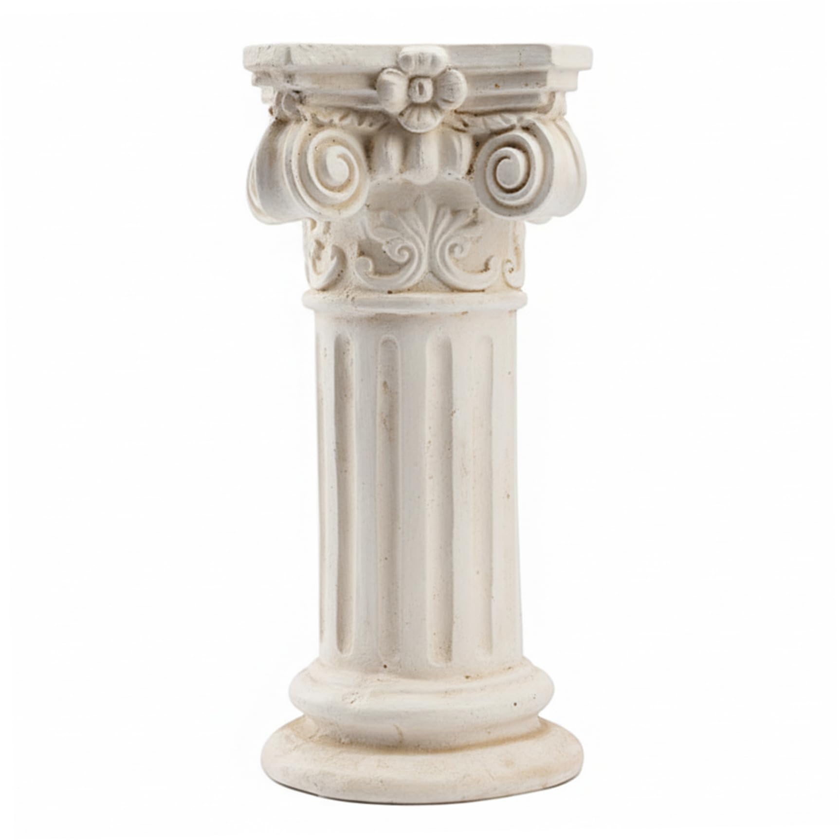 Xoeryoy White Roman Column Pedestal - Hand Carved Classic Wedding Pillars & Plant Stand, 15.75" Tall High-Strength Roman Columns And Pillars Decor ;1 ;1