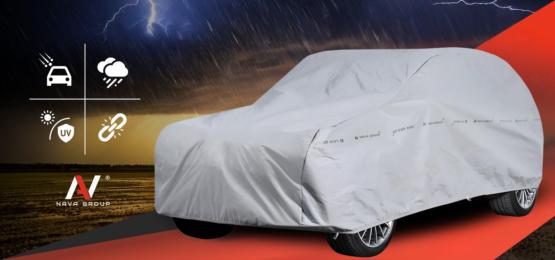Pokrowiec przeciwgradowy na samochód antygradowy 7mm auto grad SUV MiniVan M2 430-455