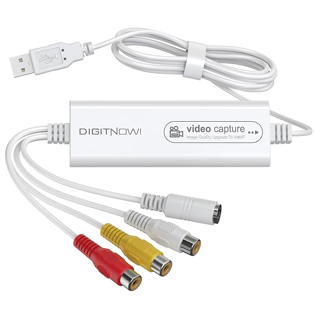 Video Capture USB Video Capture Device Convert VHS to Digital VHS VCR Hi8 Mini DV to Digital DVD