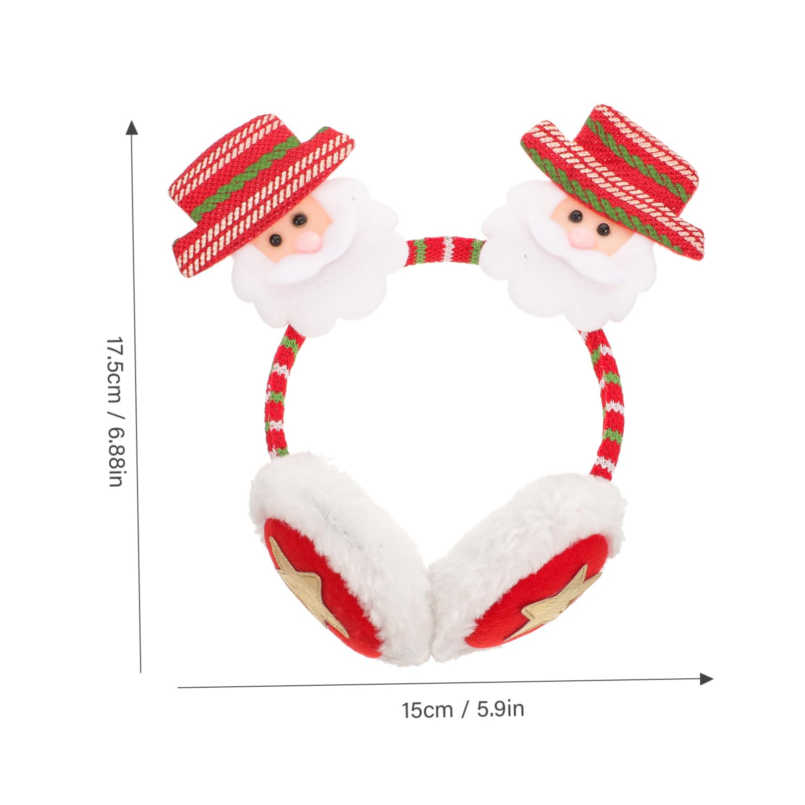 Homoyoyo Lovely Christmas Earmuff Headband Winter Ear Warmer Santa Claus Theme Headwear