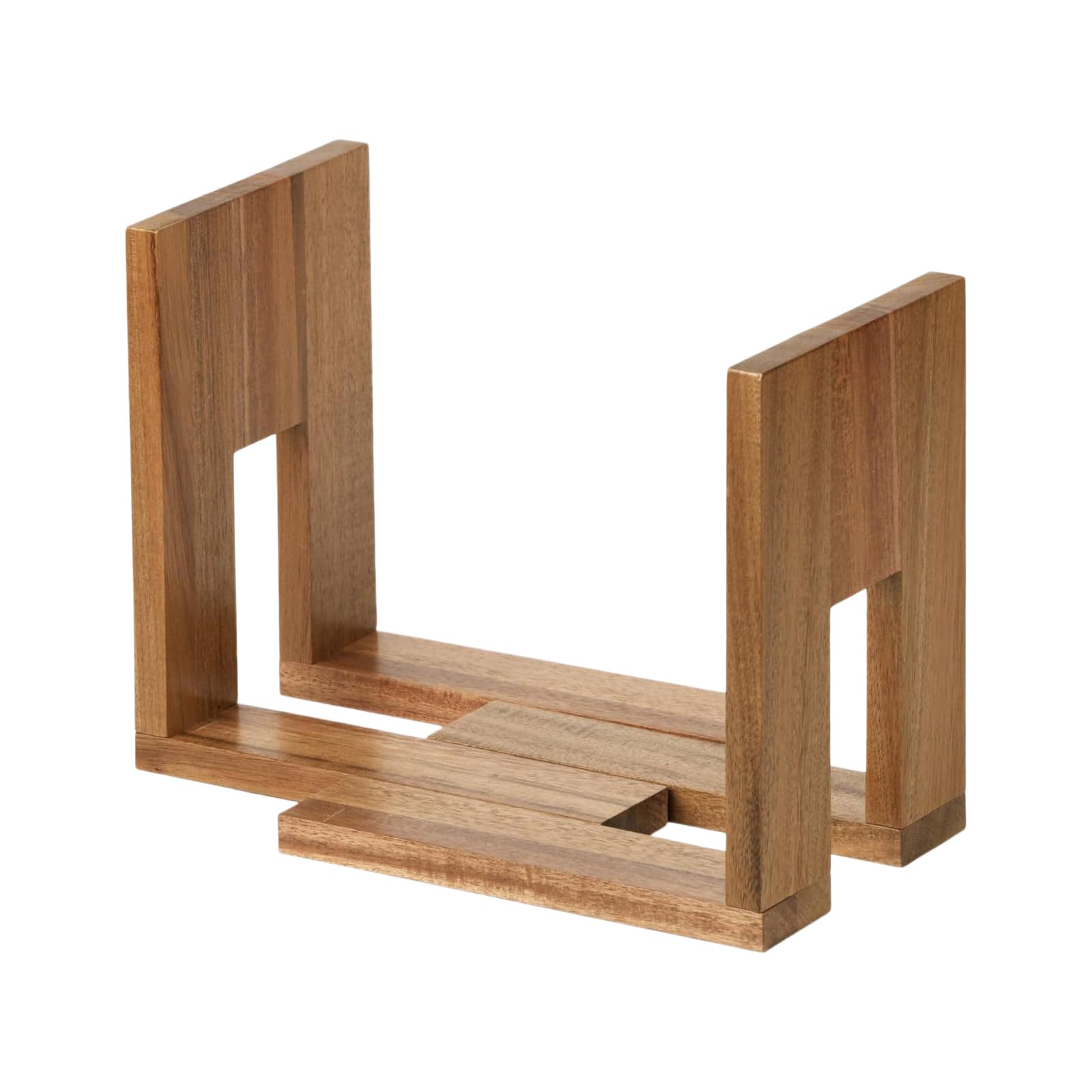 Desktop Bookshelf File Organiser Stand, Document Stand Shape Wooden Bookend for Desk Journal Management Vertical File Planner