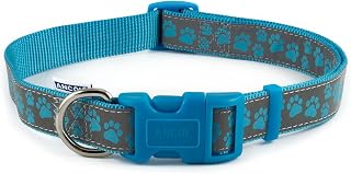 Ancol Fashion Nylon Adjustable Collar, Blue Paw, 30 to 50 cm, Size - 2 to 5