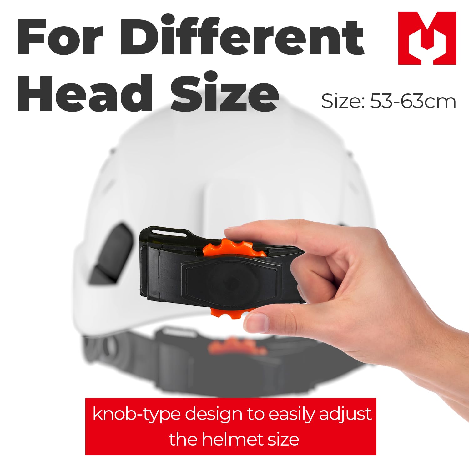 Casque de Sécurité, Casques de Protection EN397 avec Lunettes Antibuée, 53 à 63 cm Tour de Tête Réglable, Matériau ABS Résistant pour Hommes Femmes