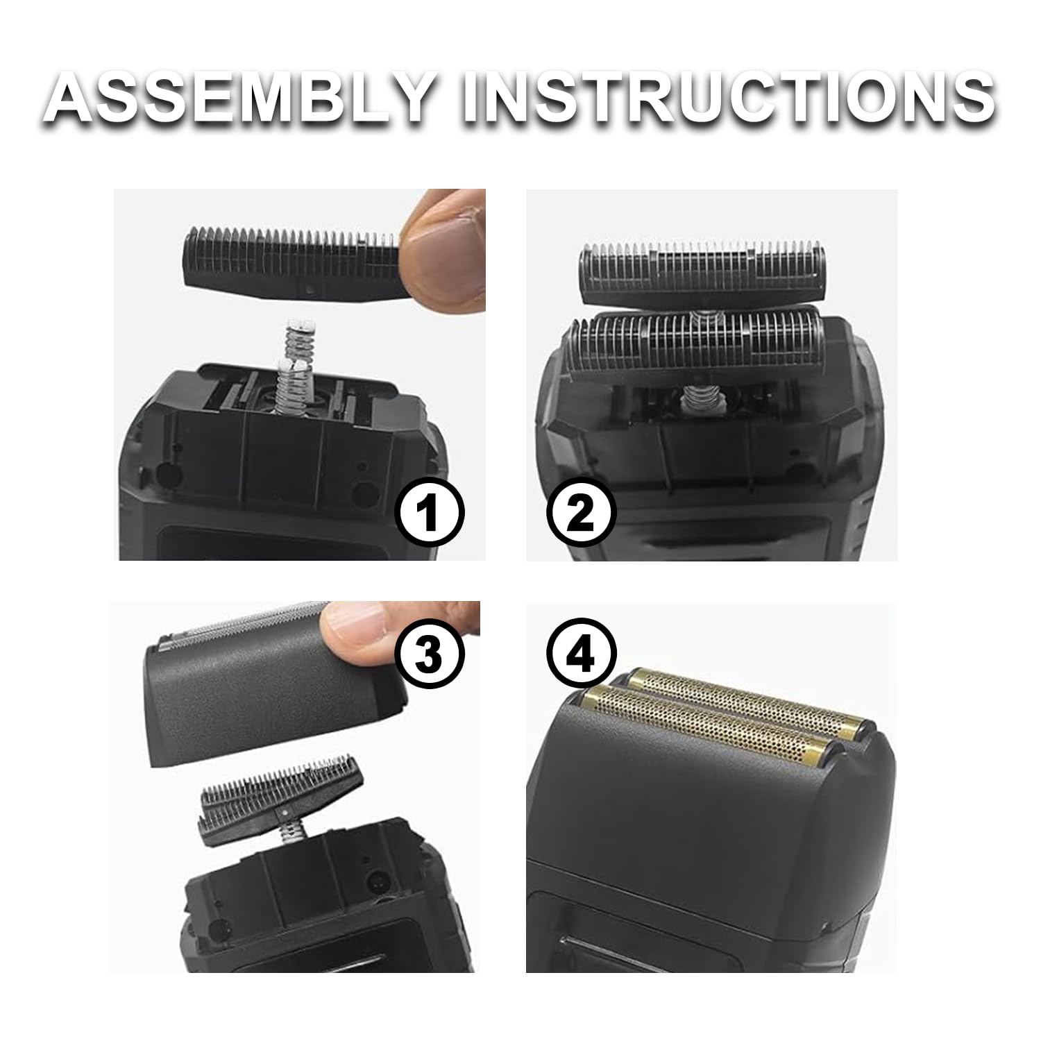 Shaver Replacement Foil & Cutter Bar, Compatible with Wahl 5 Star Series Vanish Shaver 8173-700, Blade for Wet & Dry Close Shaving, 3-Packs, Black