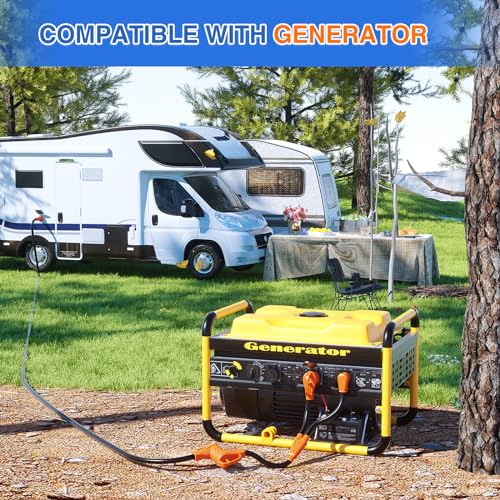 Image of Nilight RV Y Splitter Adapter Cord 15 Amp 30 Amp to 50 Amp 5-15P TT-30P Male Plug to 14-50R Female Receptacle Heavy Duty Electrical STW Wire Waterproof Cord for RV Camper Van Trailer