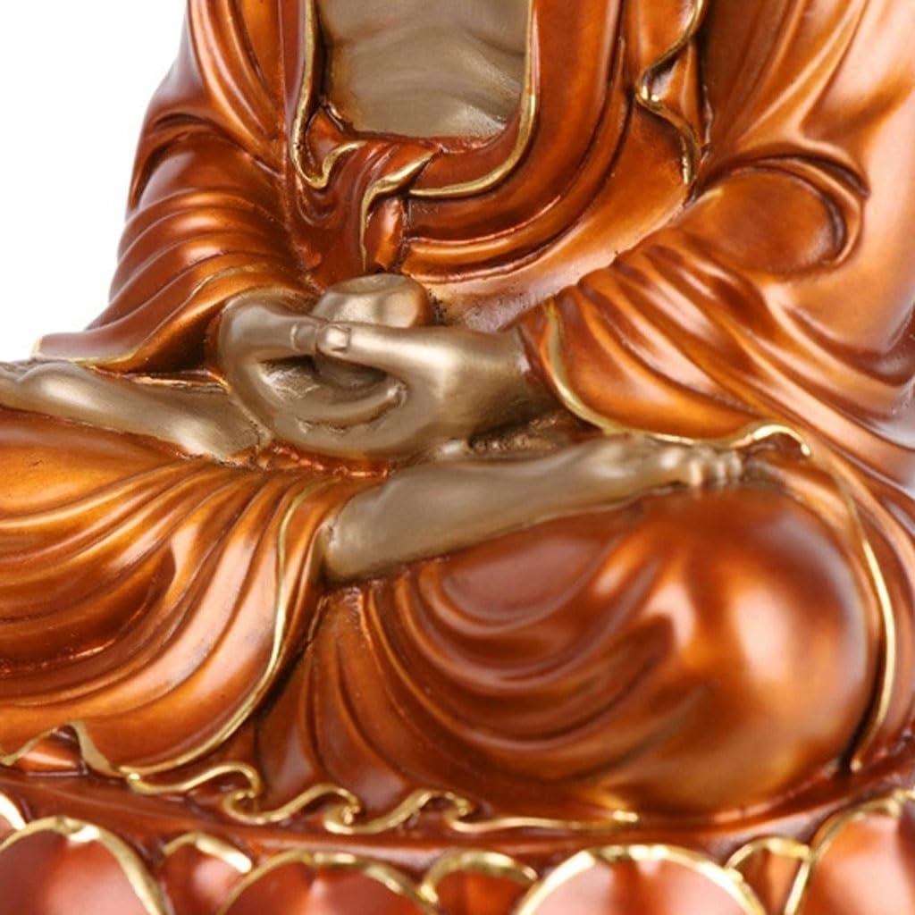 Escultura de Estatua de Buda Adornos De Estatua Buda Metal For El Hogar, Sala Estar, Manualidades Oficina, Vestíbulo, Estudio, Zen