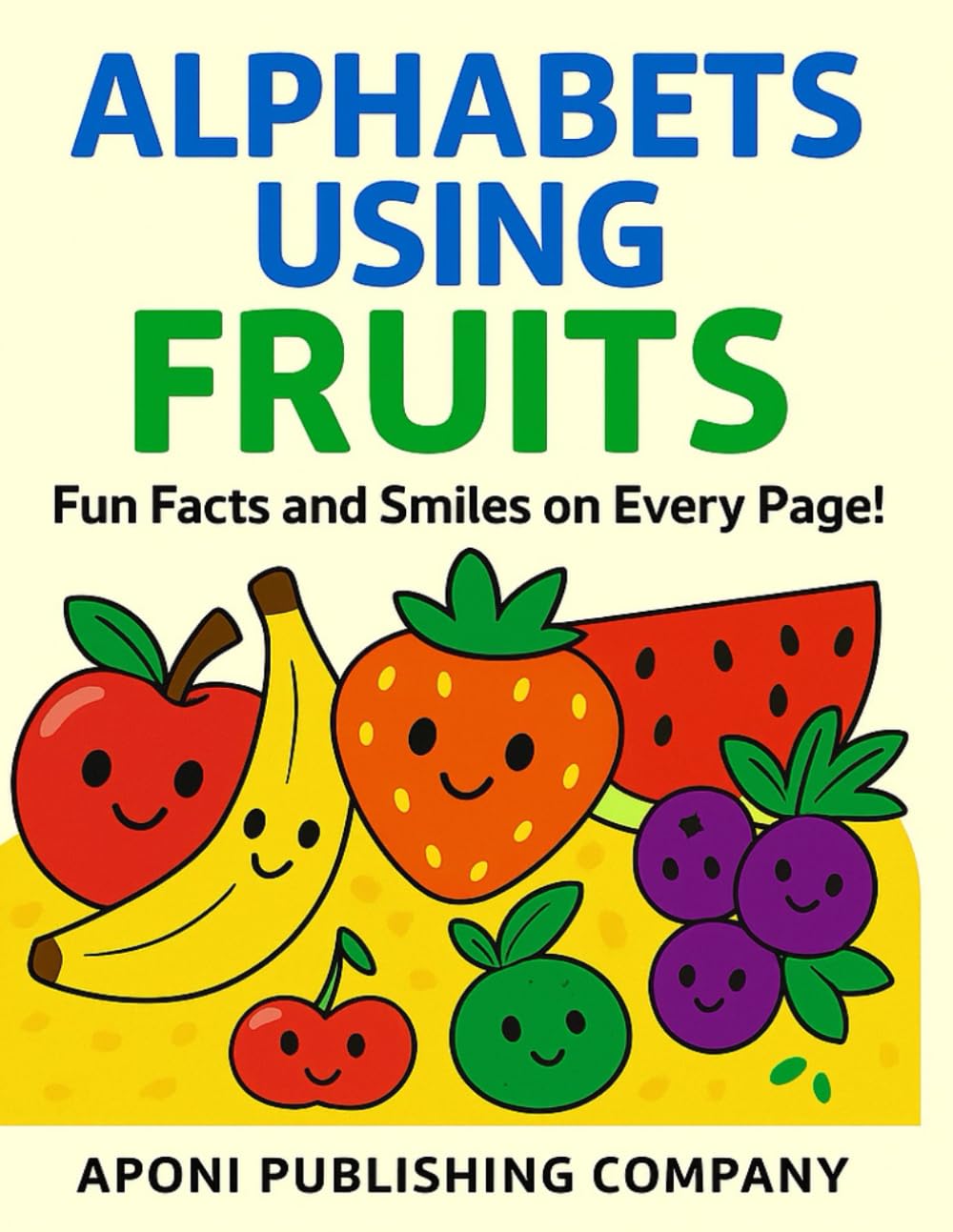 ALPHABETS USING FRUITS: Fun Facts and Smiles on Every Page (HEALTHY FOODS: COLORING BOOKS)