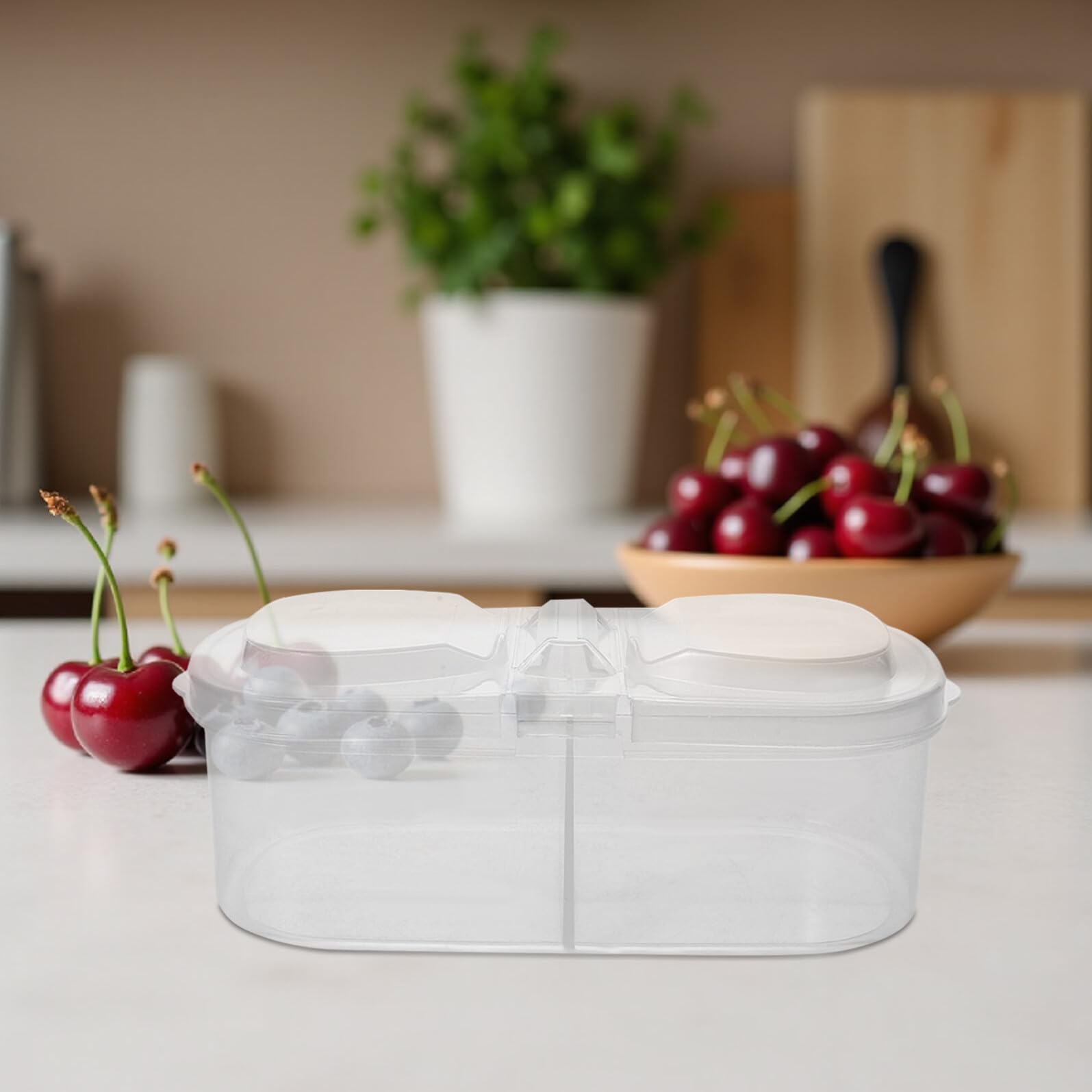 Boîte Alimentaire Double Compartiment 600ml Pp 12 Pièces