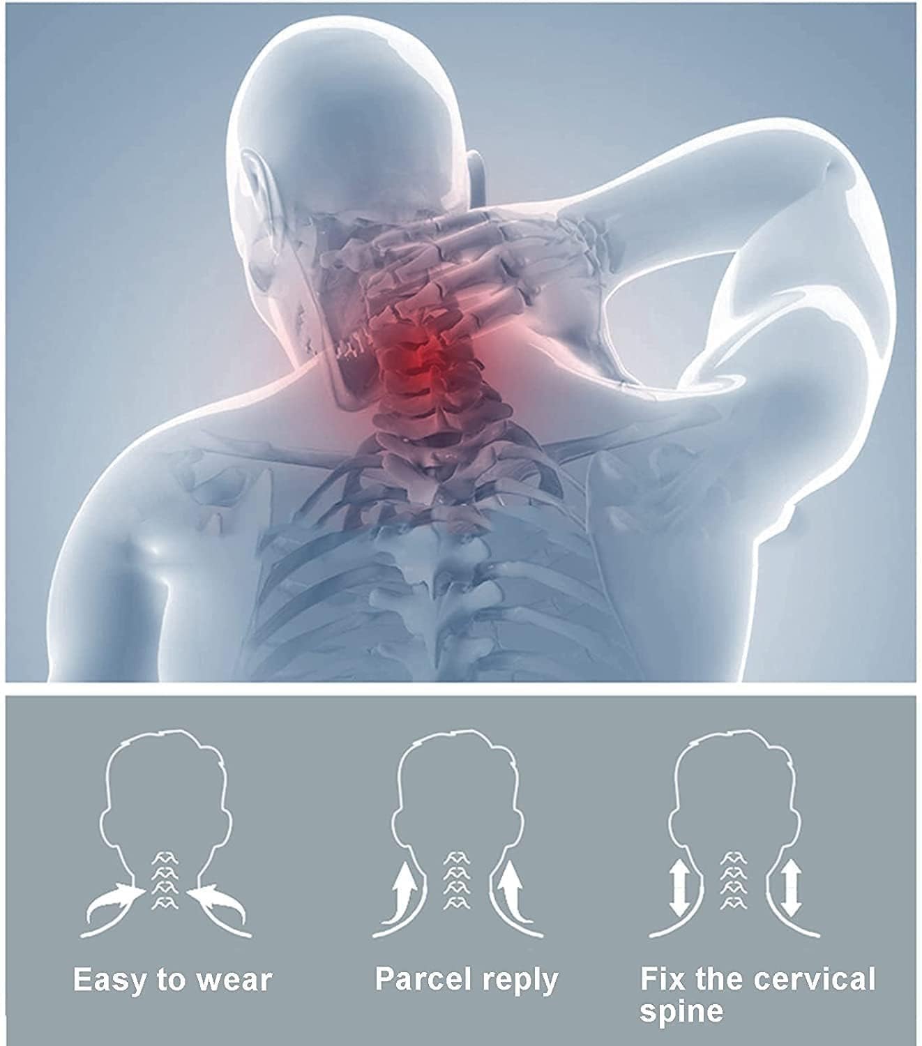 Nackenbandage Neck Brace Collar Adult Neck Brace | Ergonomische Nackenstütze Cervical Fixation Brace | Lindert Nackenschmerzen und Druck auf die Wirbelsäule Zahnspange zur Schmerzlinderung